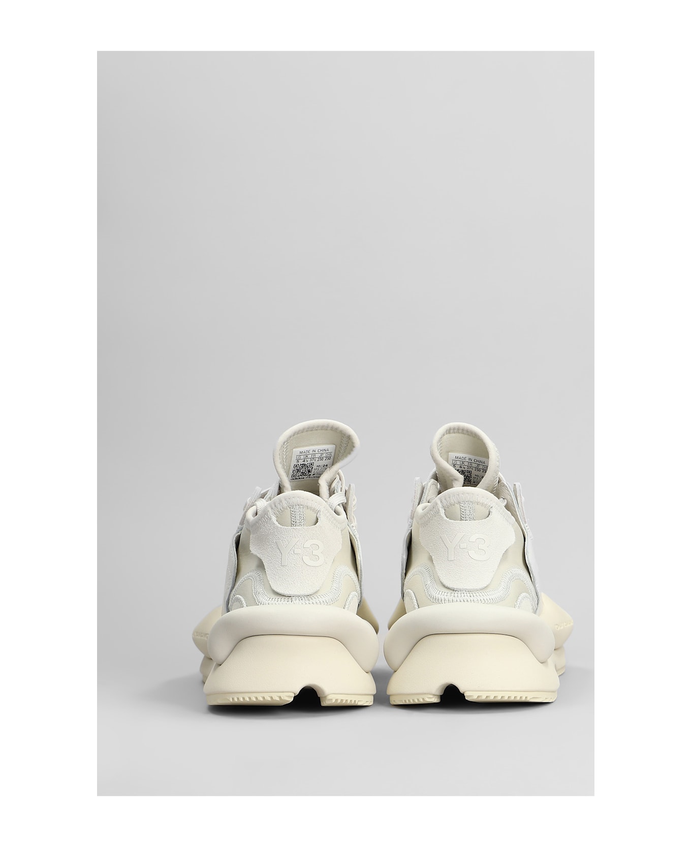 Y-3 Kaiwa Sneakers In White Leather - white