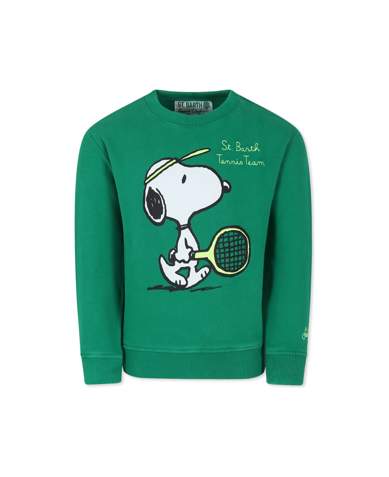 MC2 Saint Barth Green Sweatshirt For Boy With Snoopy - Green