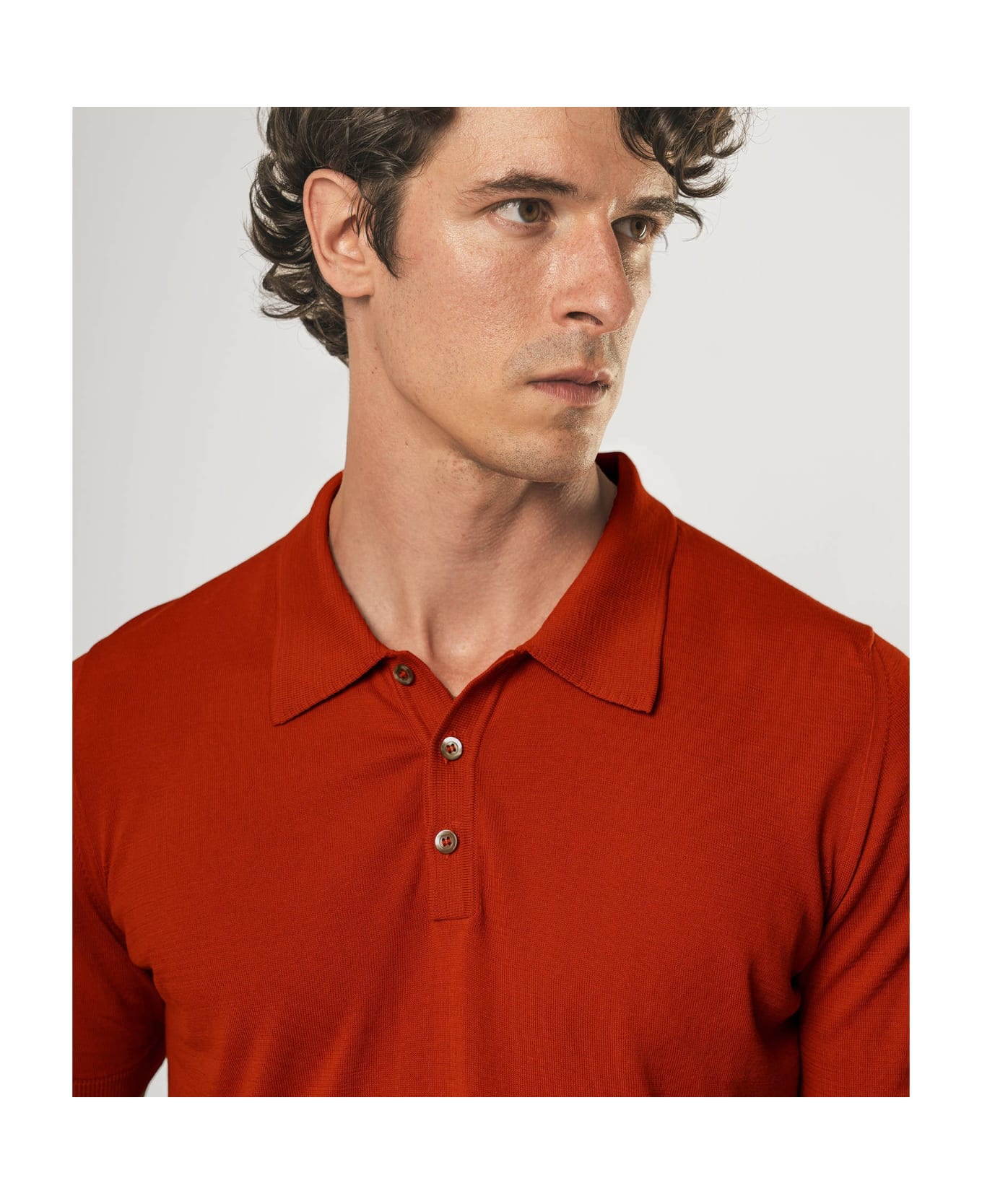 Larusmiani Ischia Polo Sweater - Red