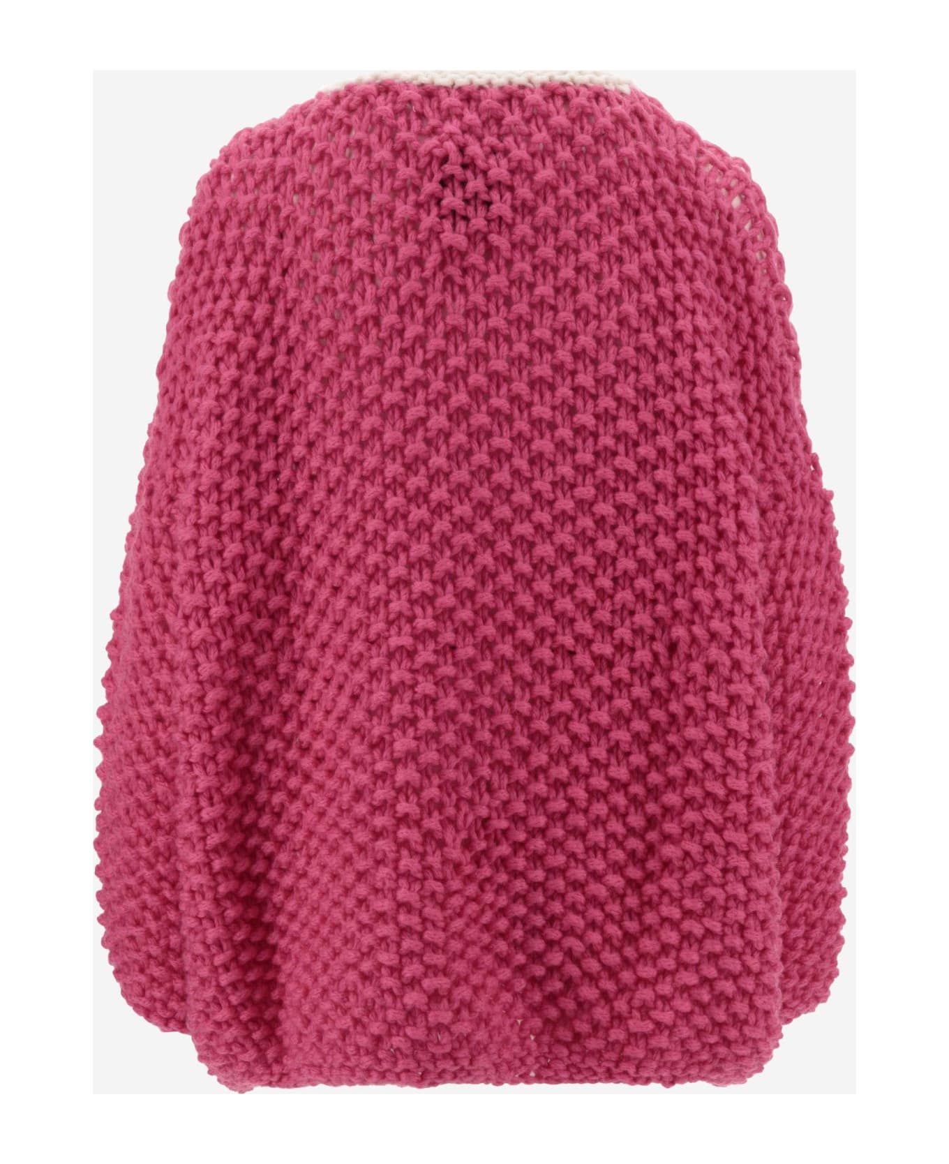 Evyinit Merino Wool Blend Sweater With Contrasting Edges - Fuchsia
