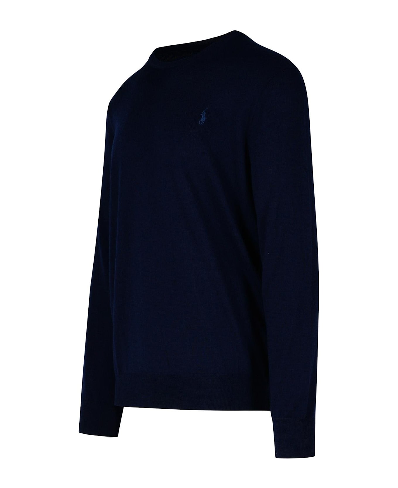 Polo Ralph Lauren Logo Embroidered Crewneck Jumper - Blue