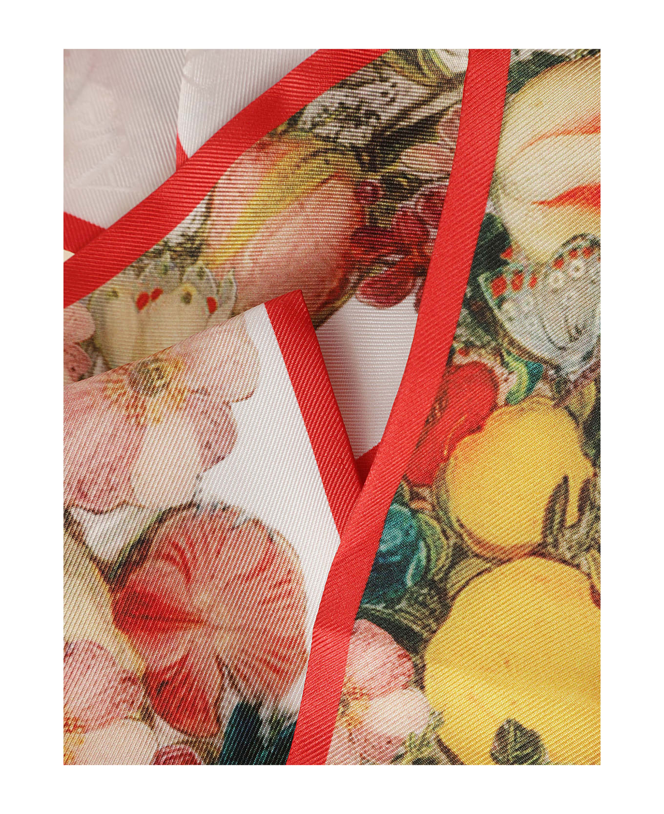 Alexander McQueen Rib Dutch Floral Scarf - Ivory スカーフ＆ストール