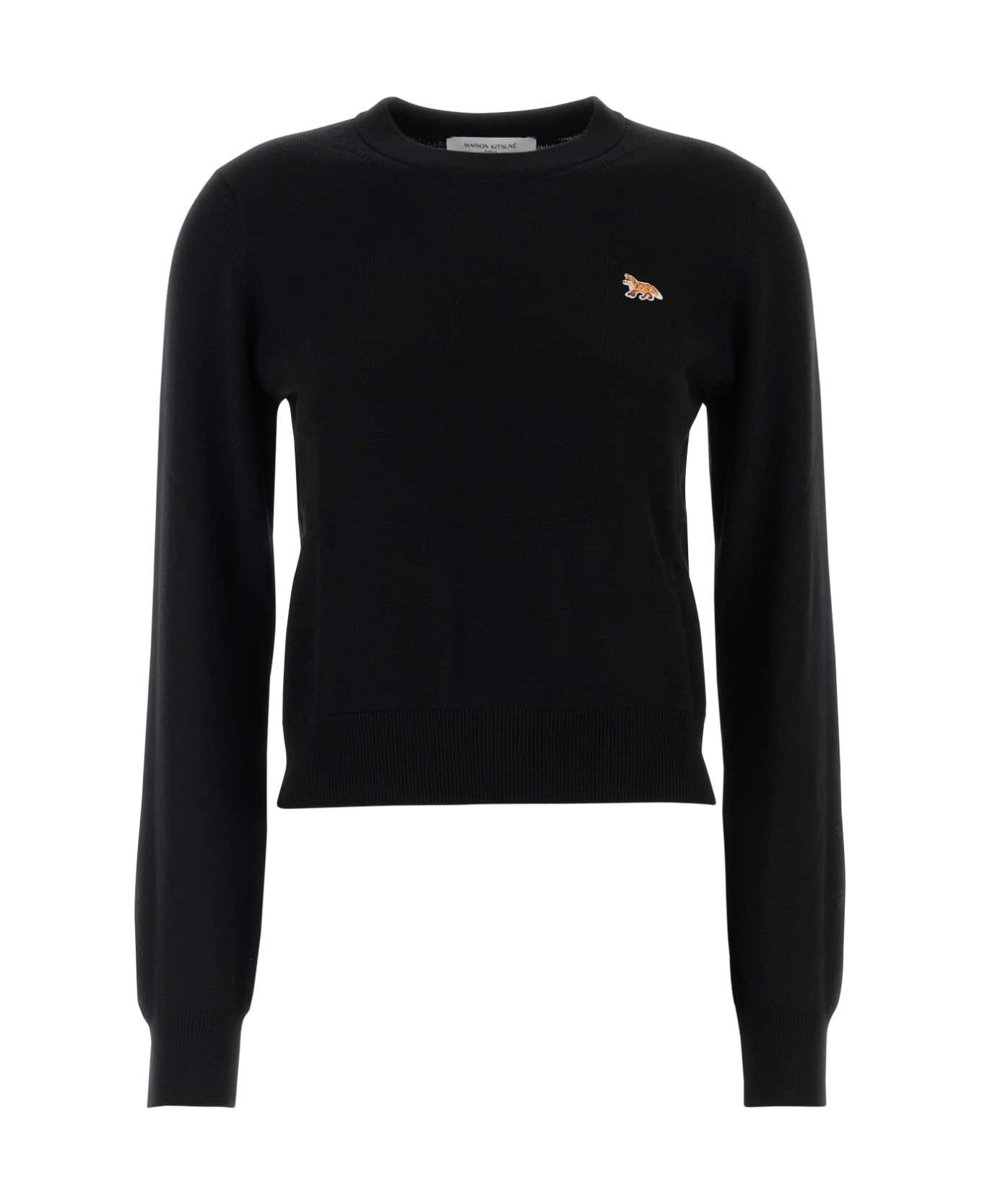 Maison Kitsuné Black Wool Sweater - BLACK