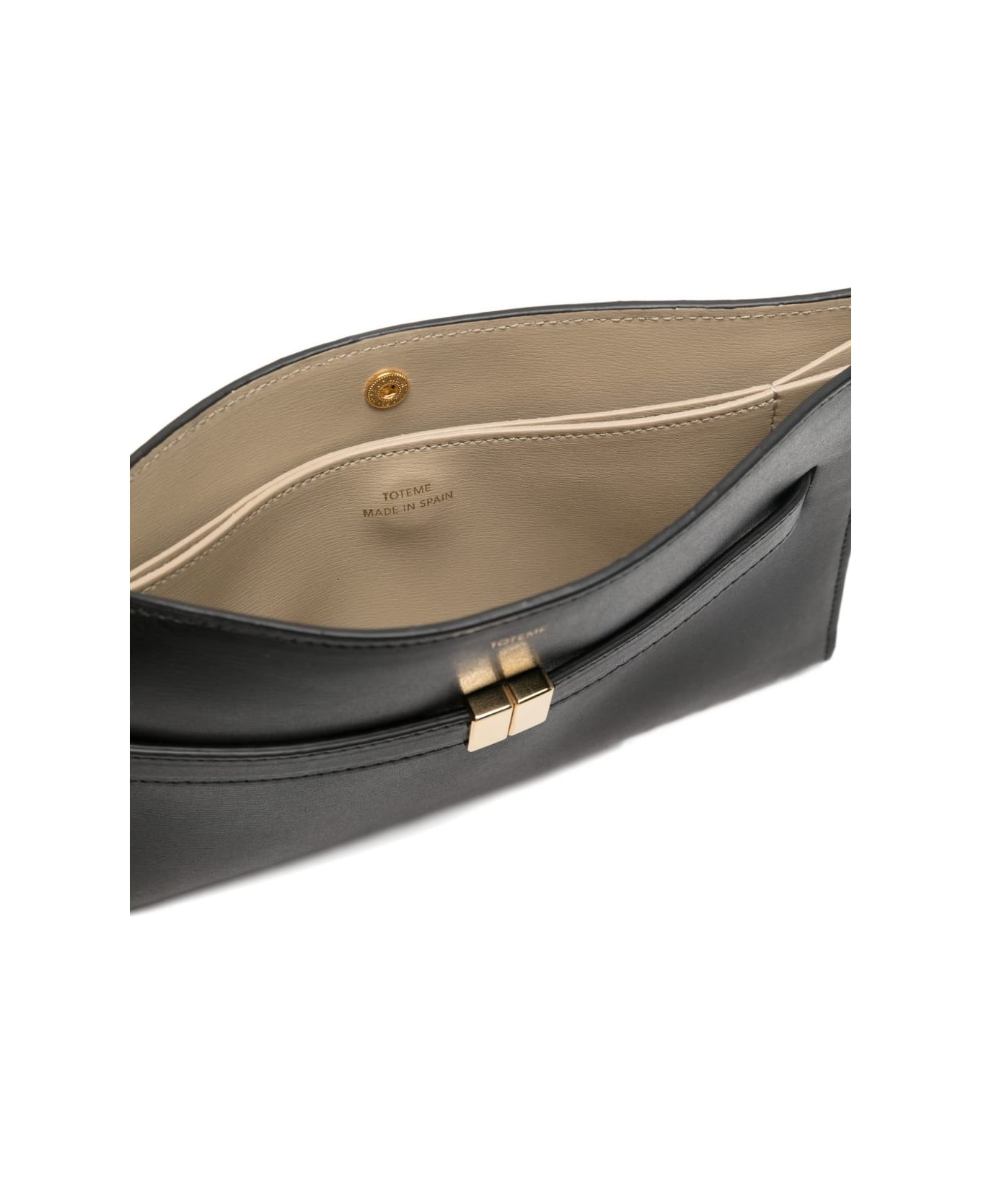 Totême Leather Mini Crossbody Bag - Black