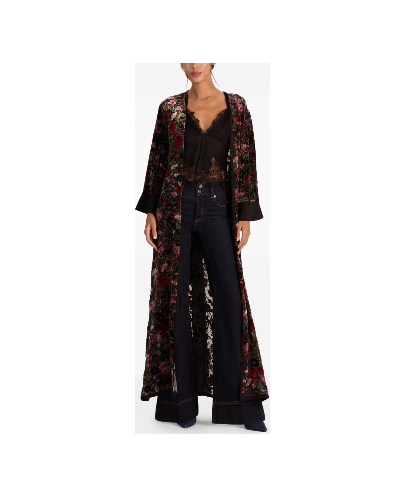 Alice + Olivia Nomi Maxi Kimono - Black