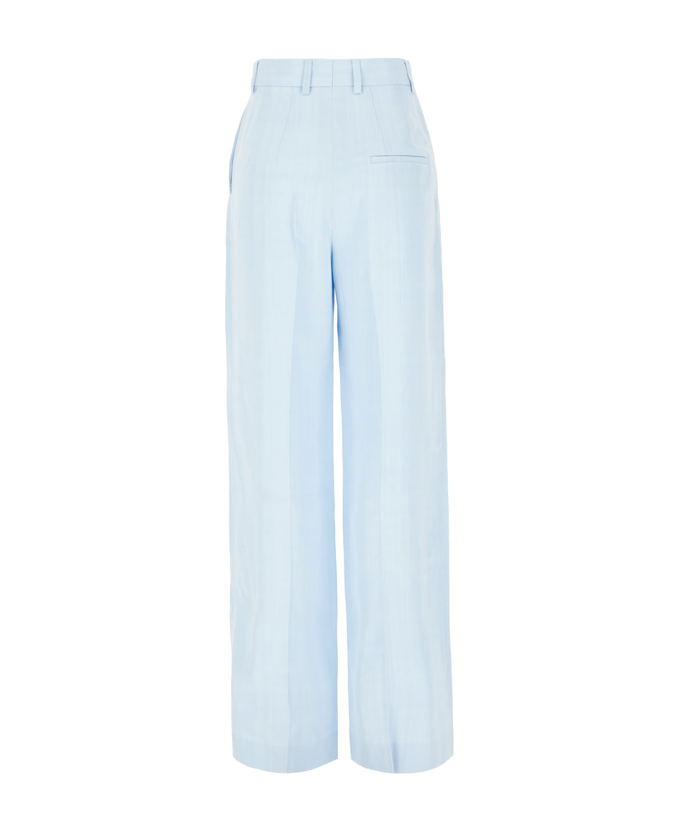 Casablanca Pastel Light Blue Viscose Blend Pants - LIGHT BLUE