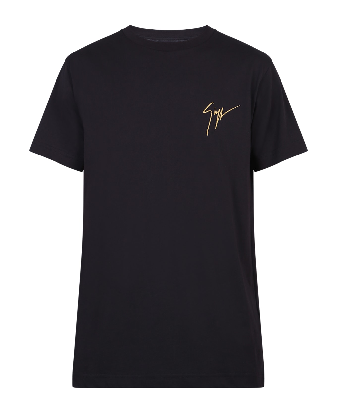 Giuseppe Zanotti Lr-01 T-shirt In Black Cotton - Nero