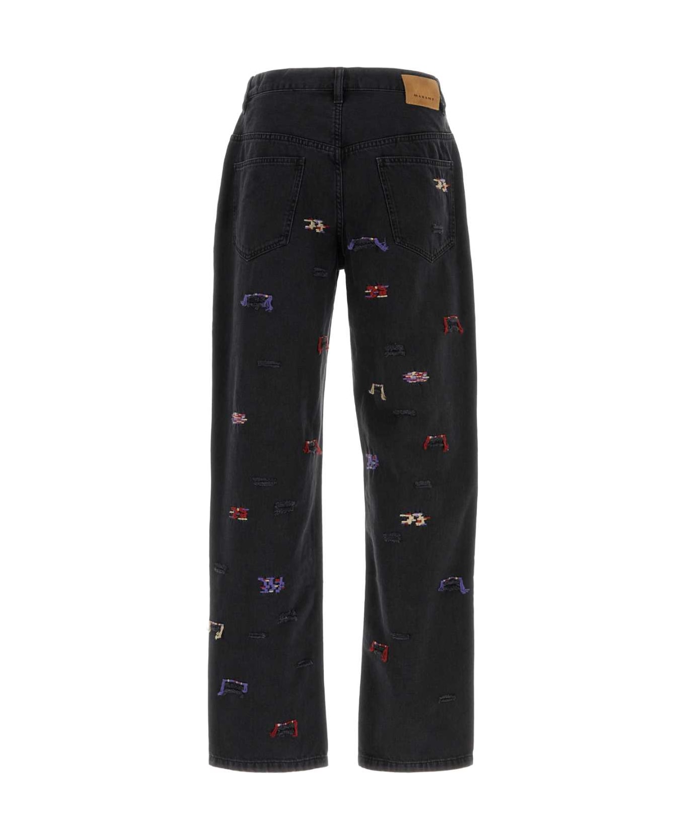 Isabel Marant Black Denim Juro Jeans - FADEDBLACK