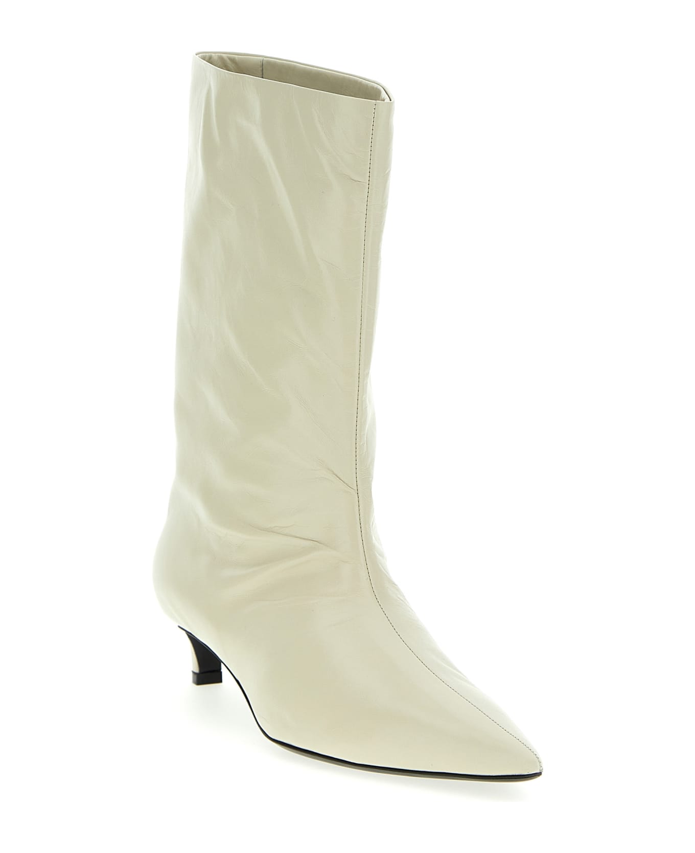 Jil Sander Leather Ankle Boots - White