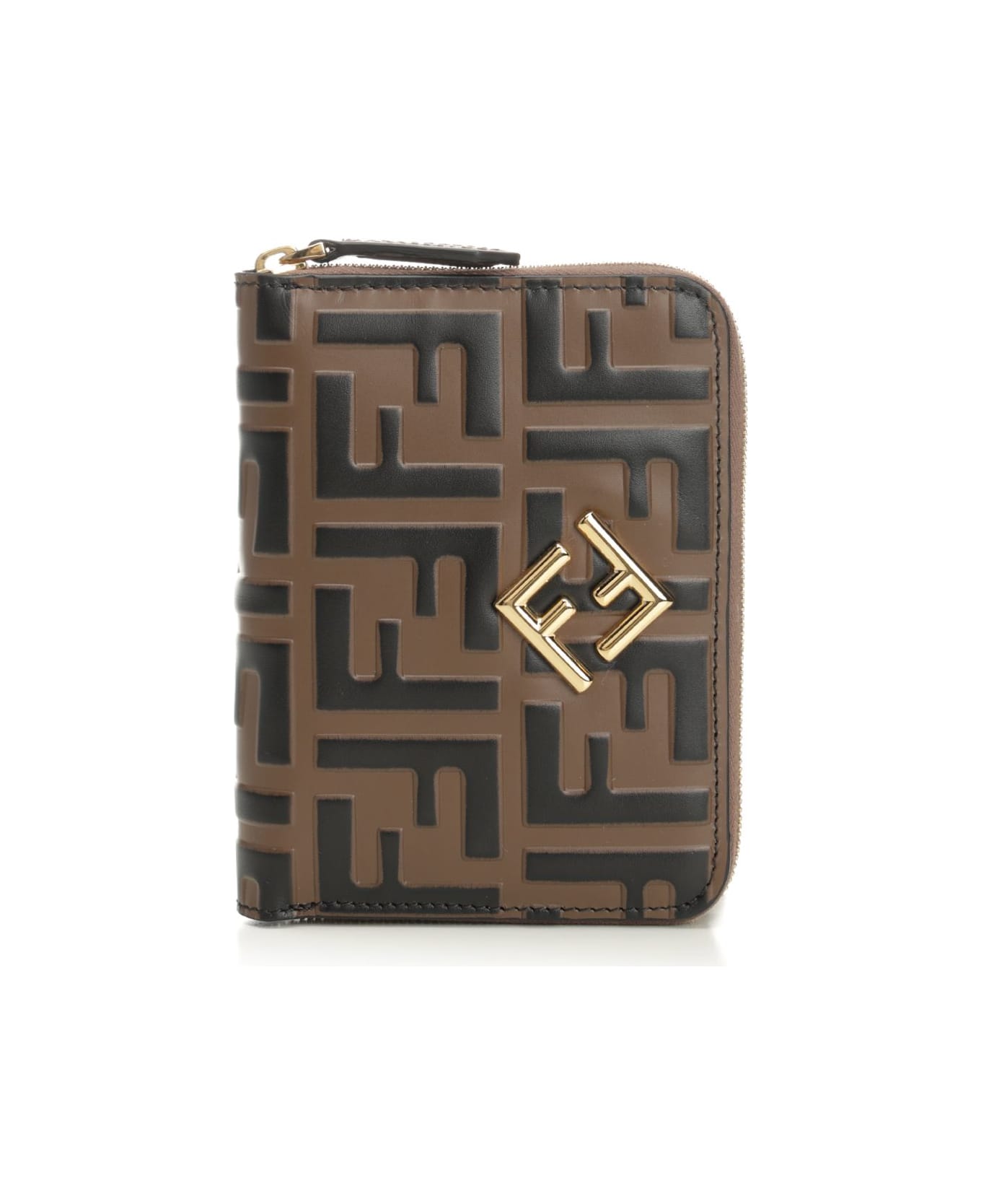 Fendi Medium Size "ff Diamonds" Wallet - Brown