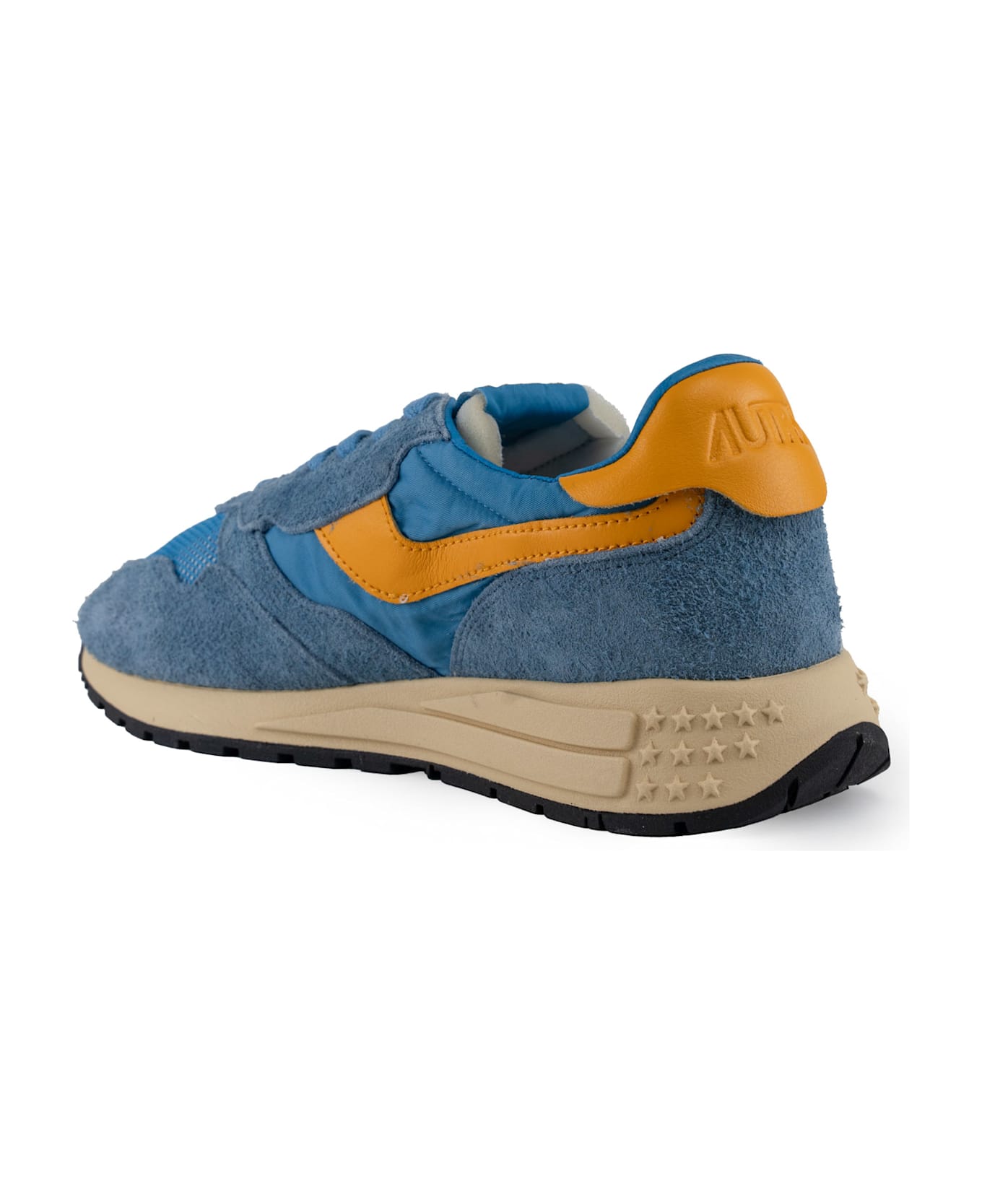Autry Reelwind Low Sneakers In Nylon And Suede - Suede/net cenble/fus