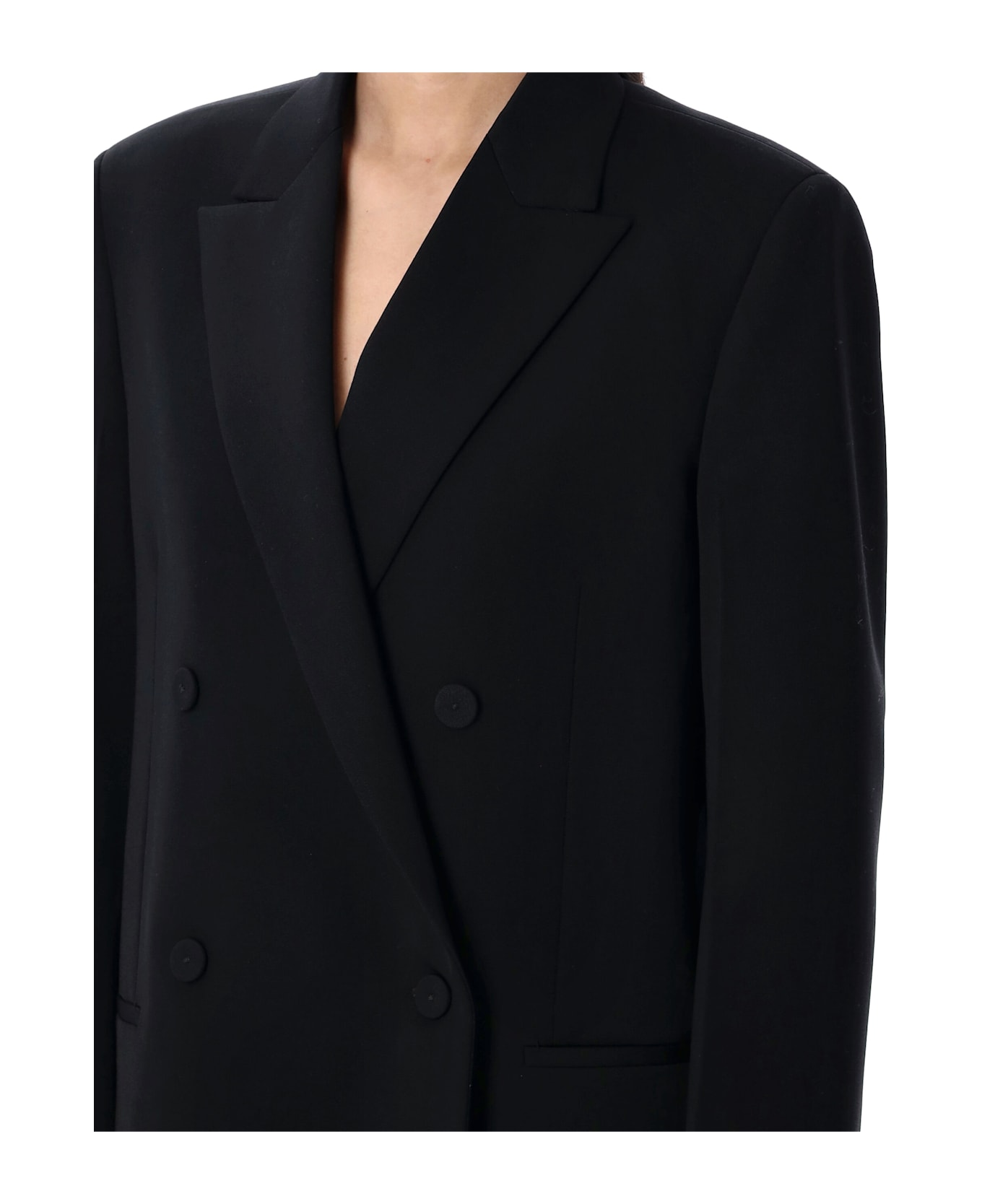 Jil Sander Compact Wool Grain De Poudre Blazer - BLACK
