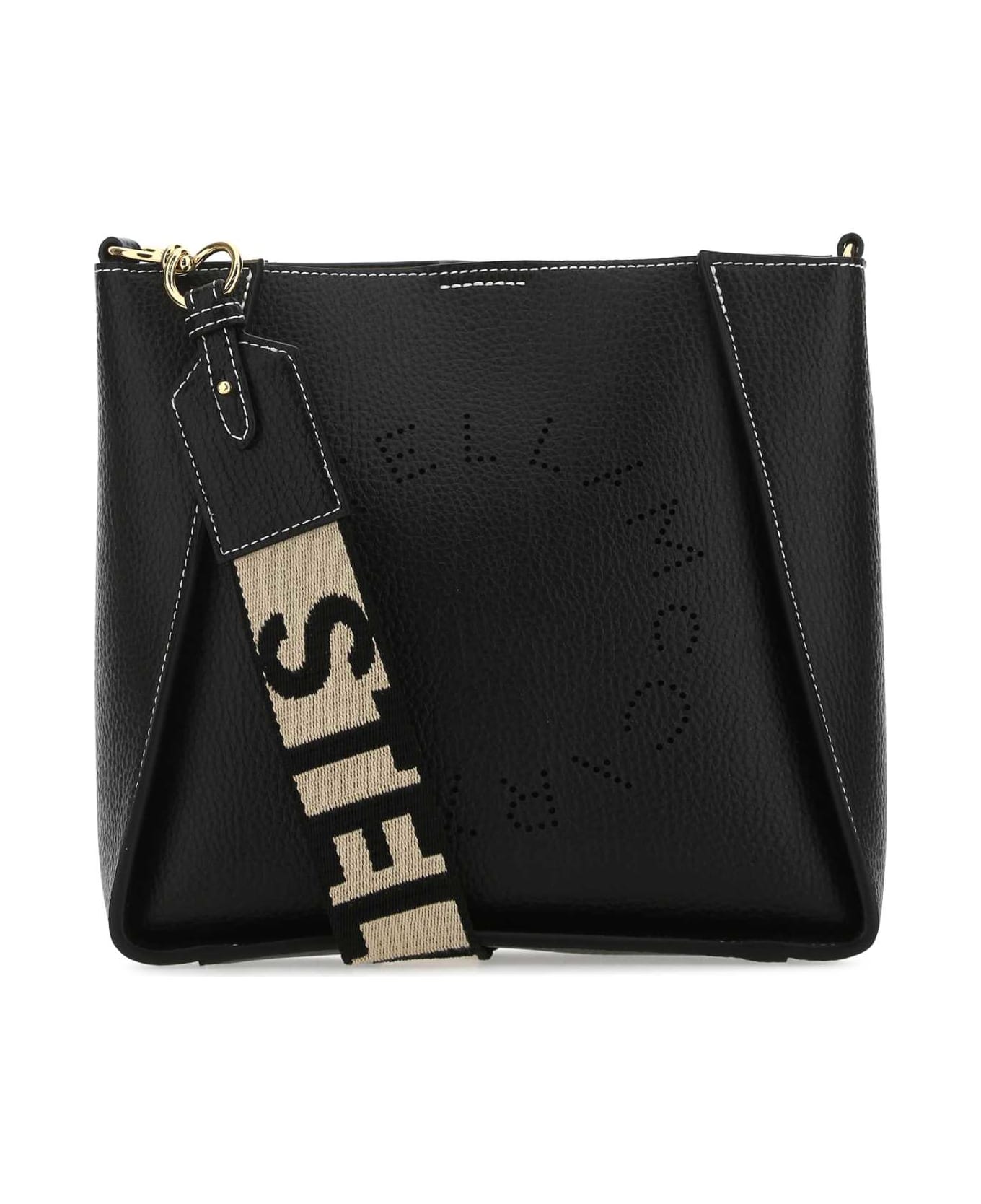 Stella McCartney Black Alter Mat Mini Stella Logo Shoulder Bag - 1000
