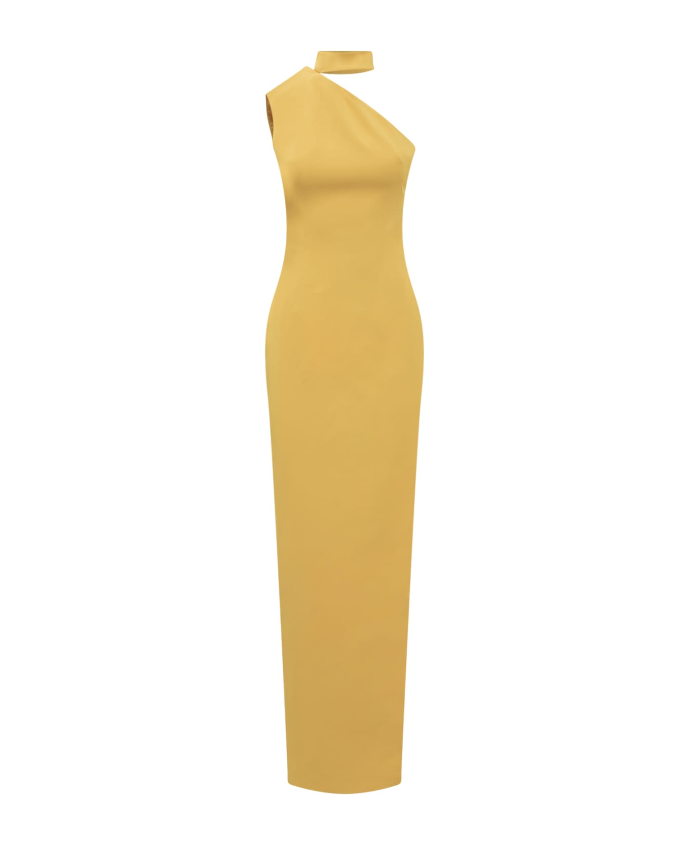 Monot Asymmetrical Long Dress - YELLOW