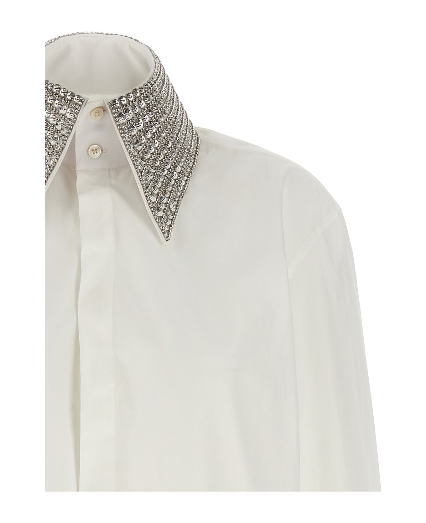 Balmain Jewel Collar Shirt - White シャツ