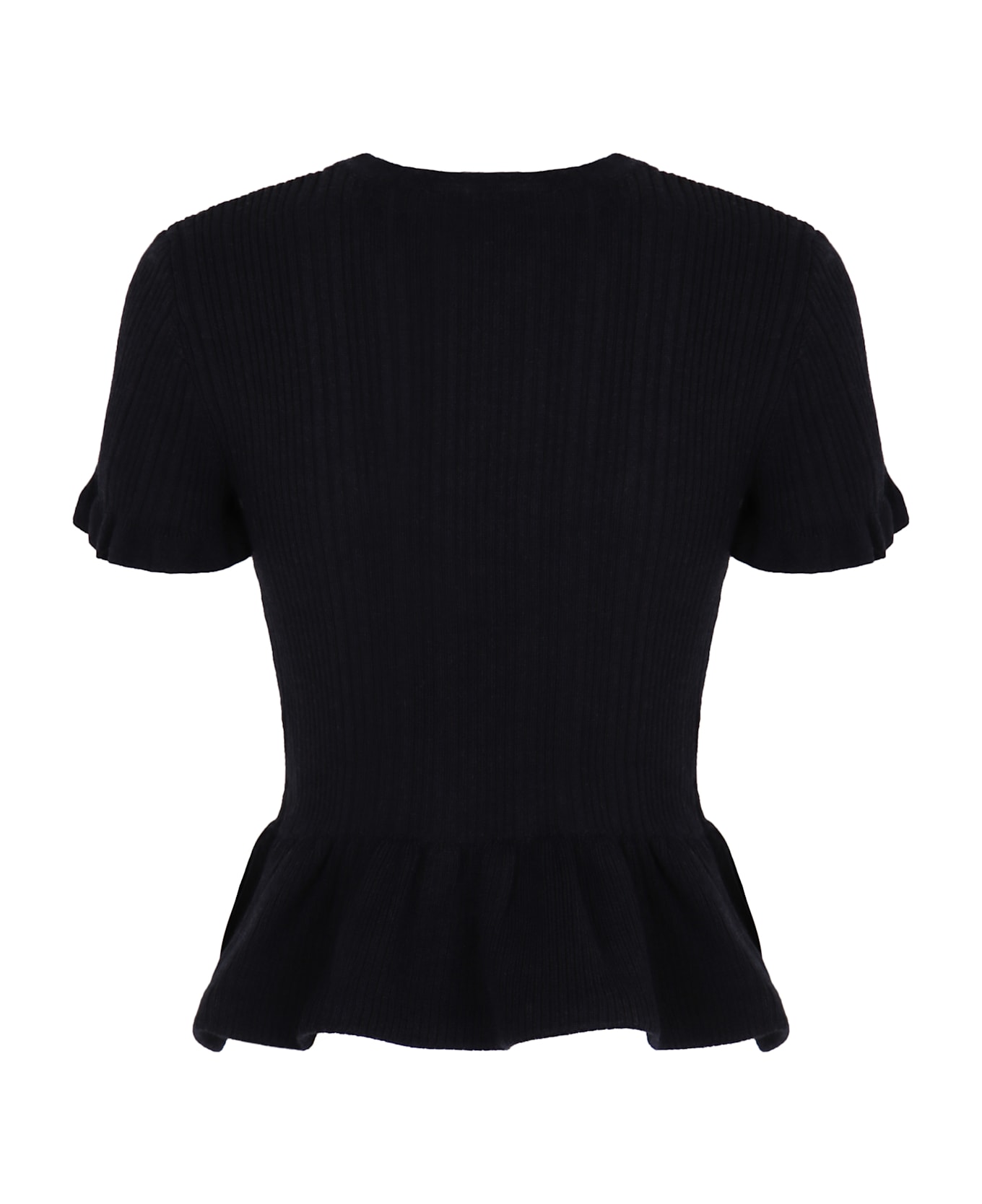 self-portrait Asymmetrical Knitted Top - blue
