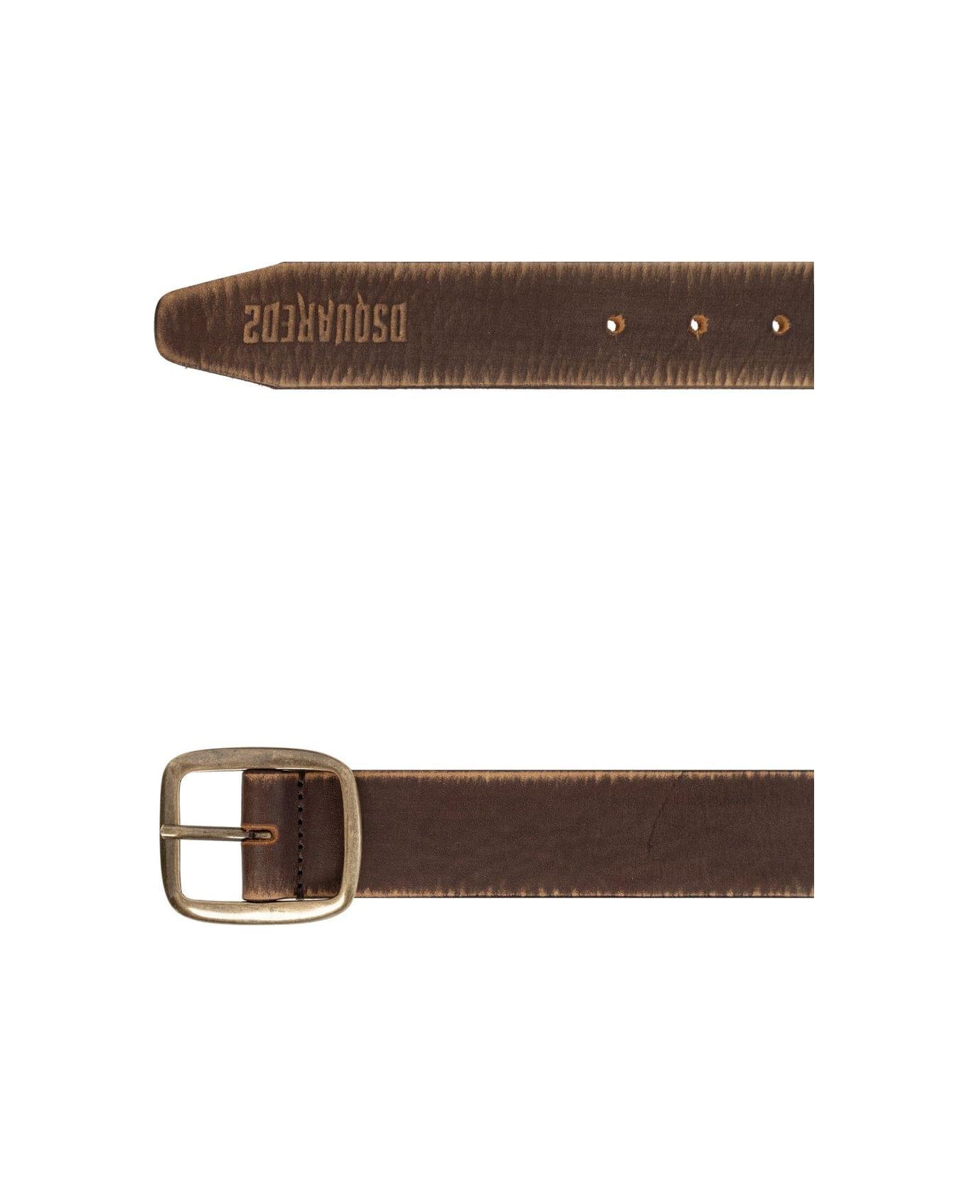 Dsquared2 Vintage Buckle Belt - Marrone