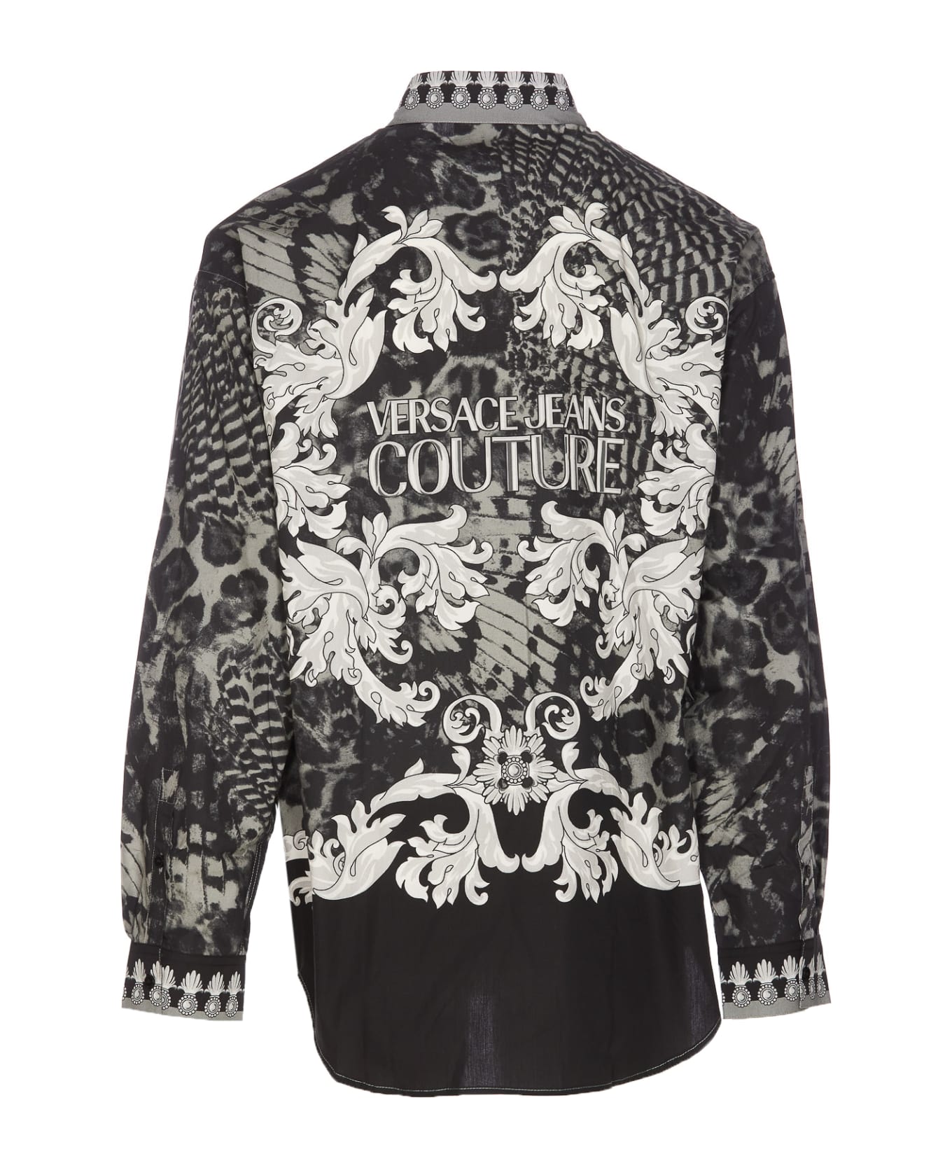 Versace Jeans Couture Pop Animal Baroque Shirt - BLACK/GREY