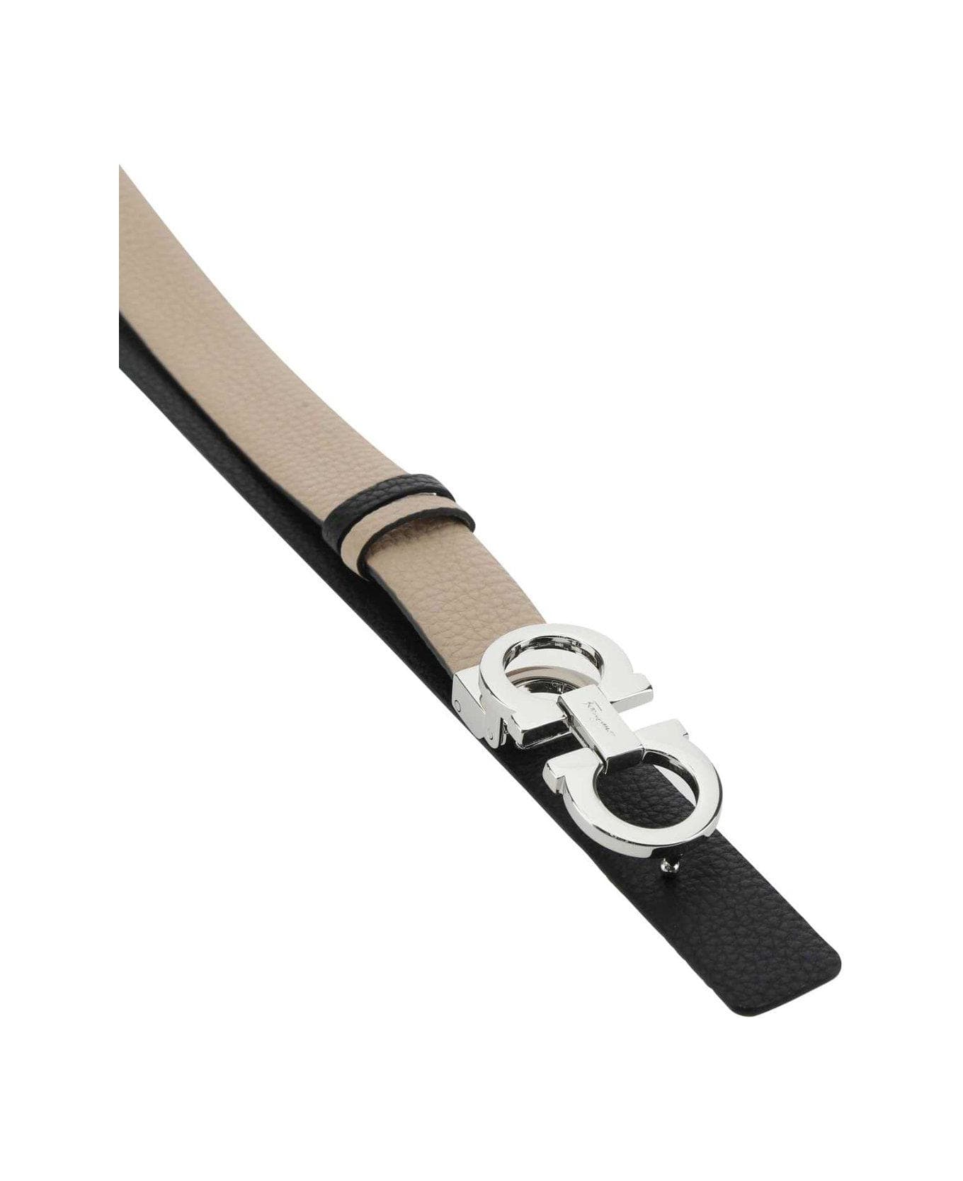 Ferragamo Gancini Reversible Belt - NEUTRALS