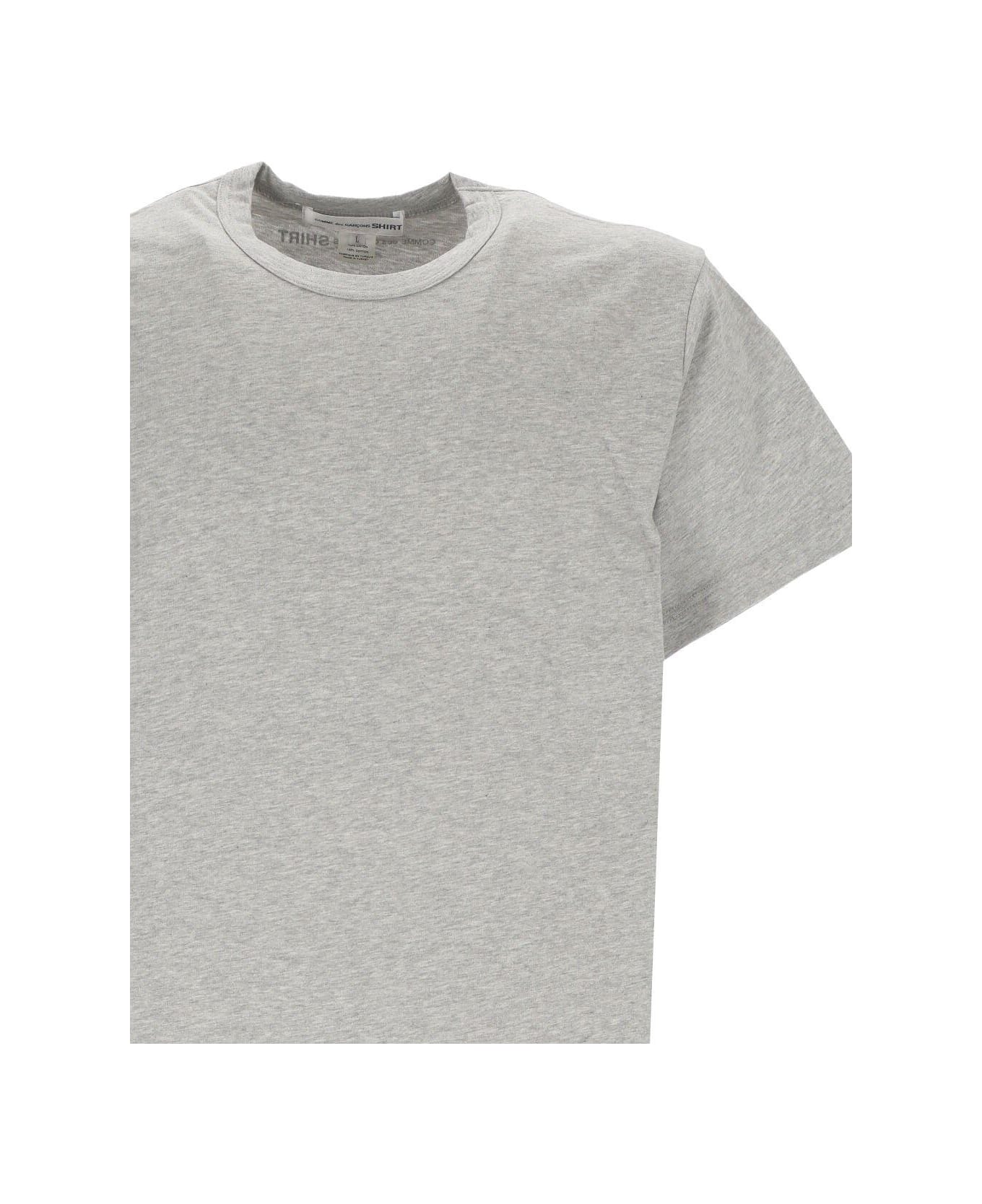Comme des Garçons Logo Printed Crewneck T-shirt - TOP GREY シャツ
