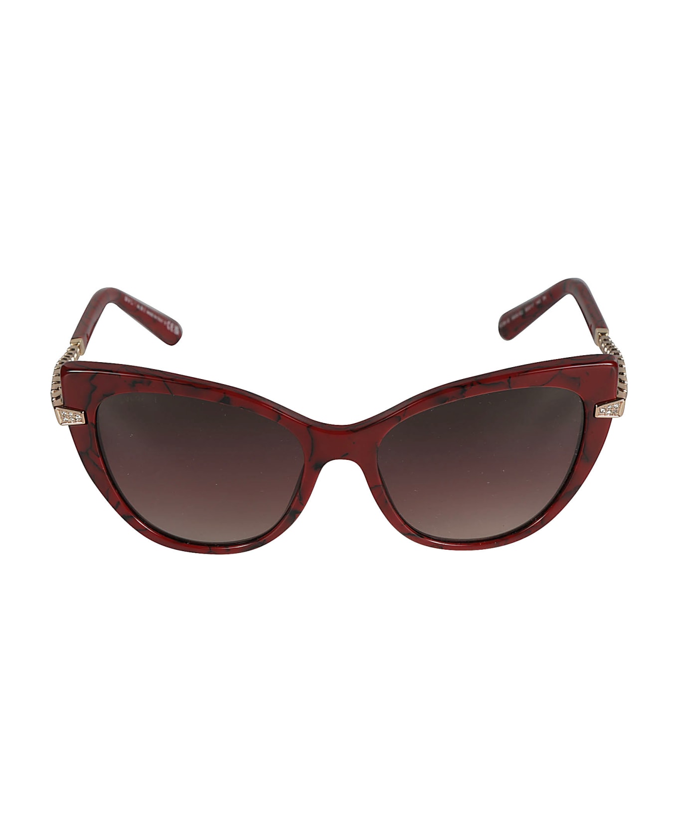 Bulgari Crystal Embellished Cat-eye Sunglasses - 5500E2