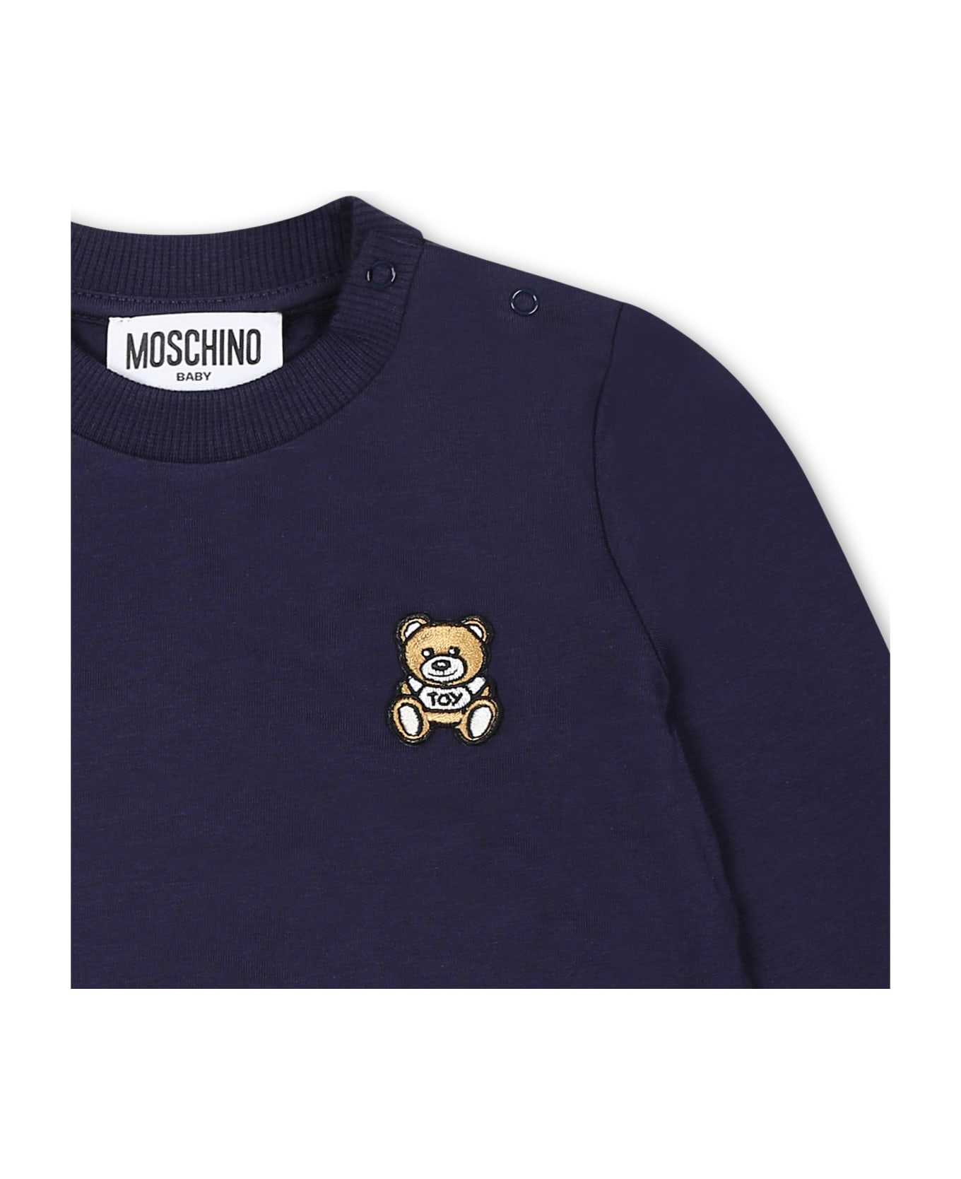 Moschino Blue T-shirt For Babykids With Teddy Bear - Blue