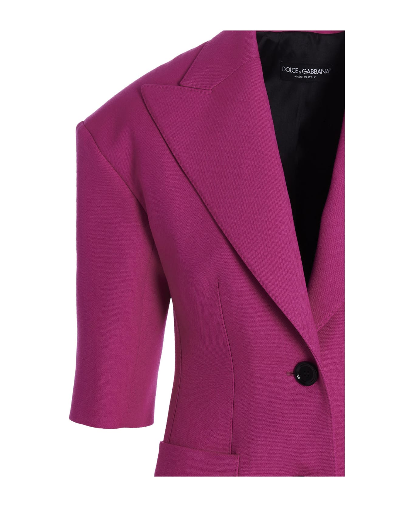 Dolce & Gabbana Asymmetric Sleeves Blazer - Fuchsia
