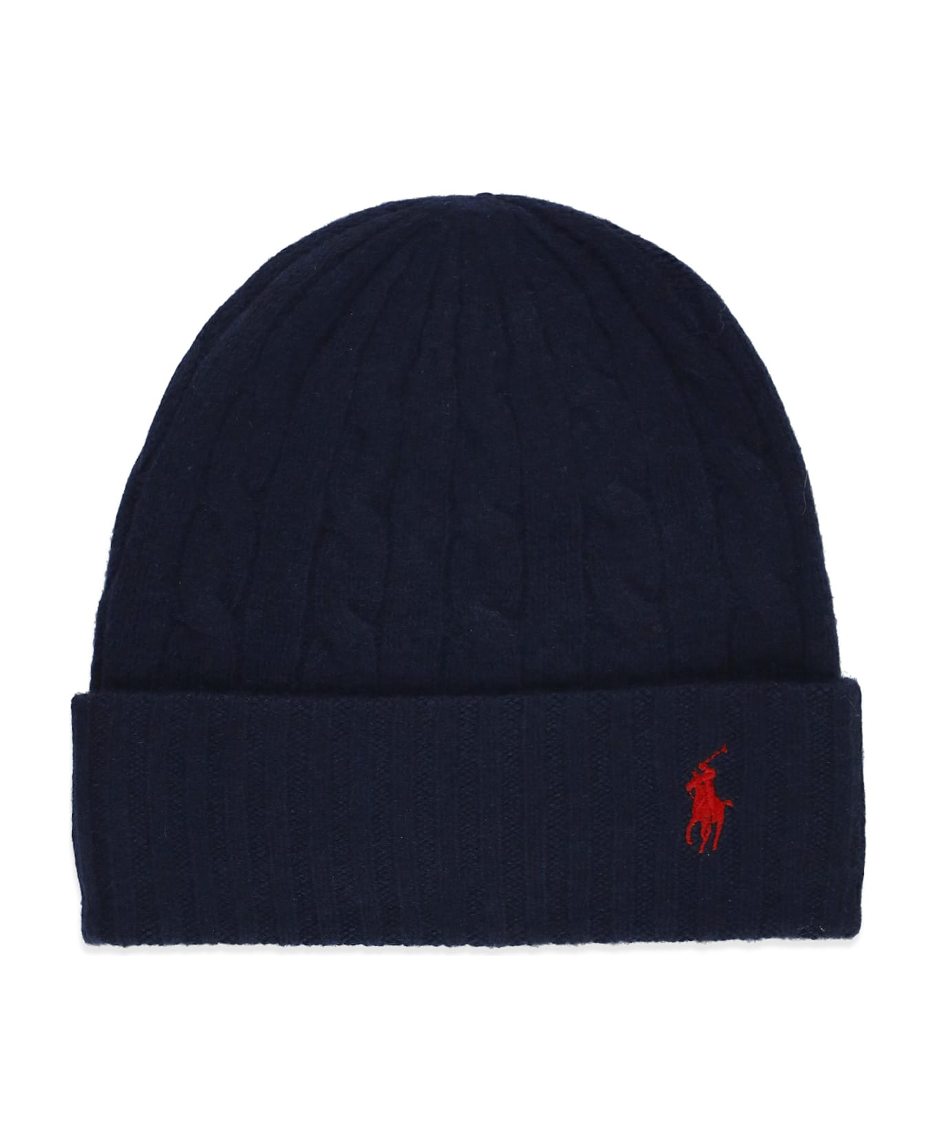 Ralph Lauren Dark Blue Cable-knit Wool-cashmere Beanie - Blue