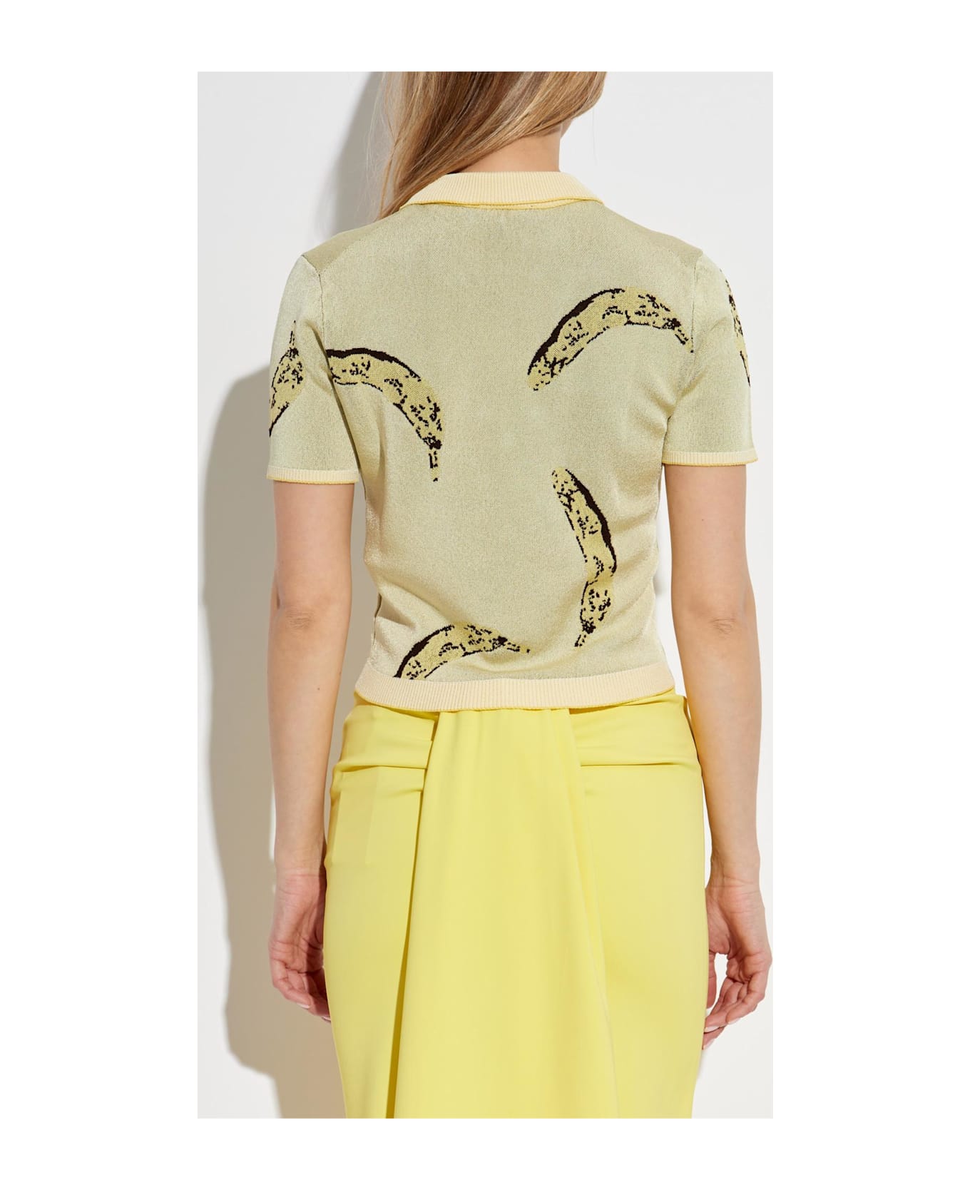 Jacquemus Le Polo Marino - BANANA JACQUARD YELLOW