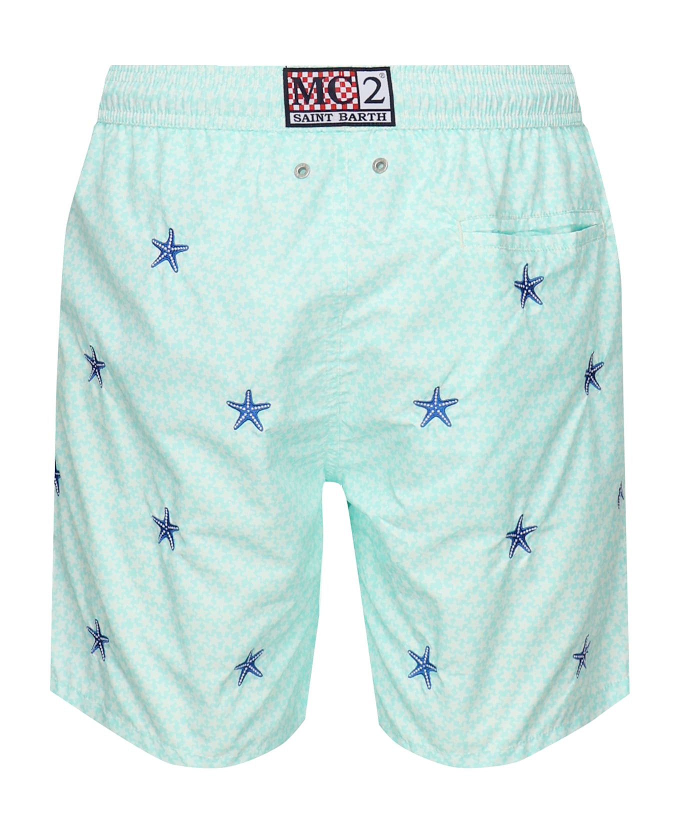 MC2 Saint Barth Printed Swimsuit - Mint green/Blue
