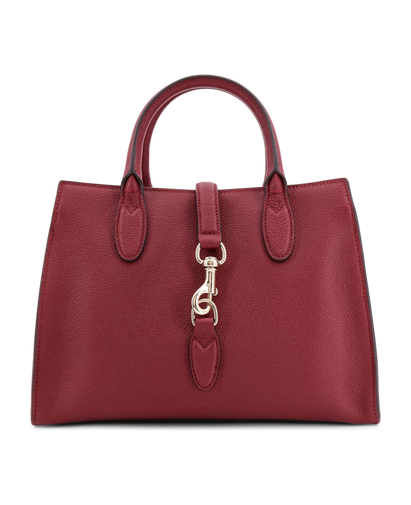 Gucci Leather Handbag With Metal Detail - Black