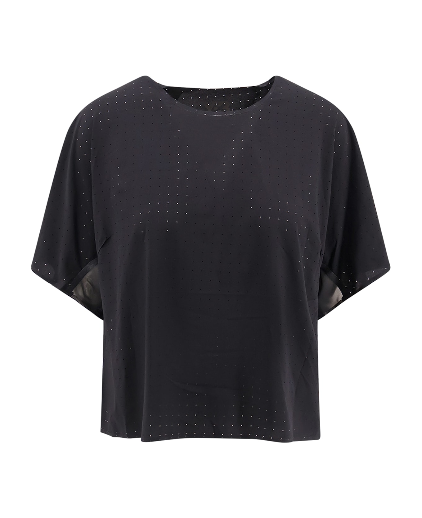 Y-3 Perforated Technical Fabric And Mesh Top - Black