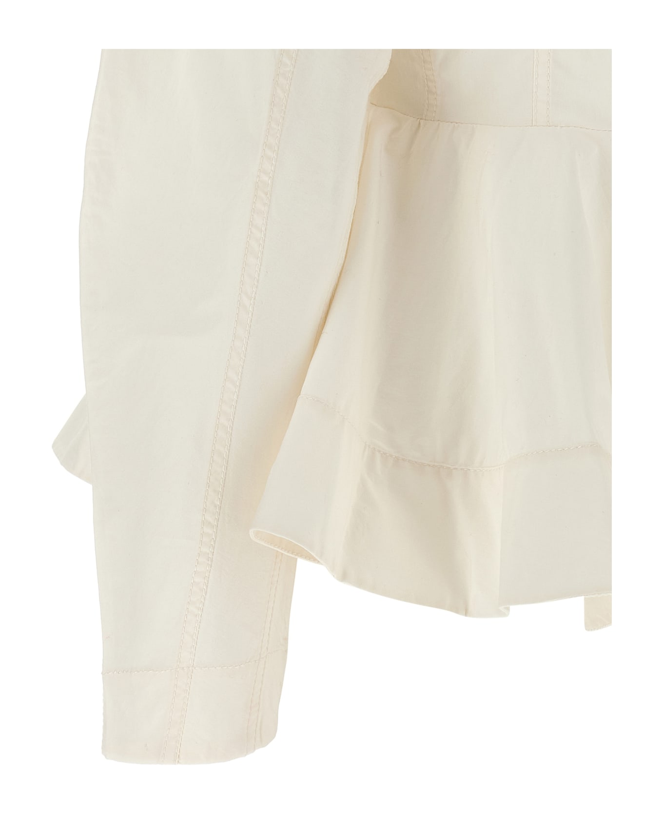 Ganni 'peplum' Shirt - White