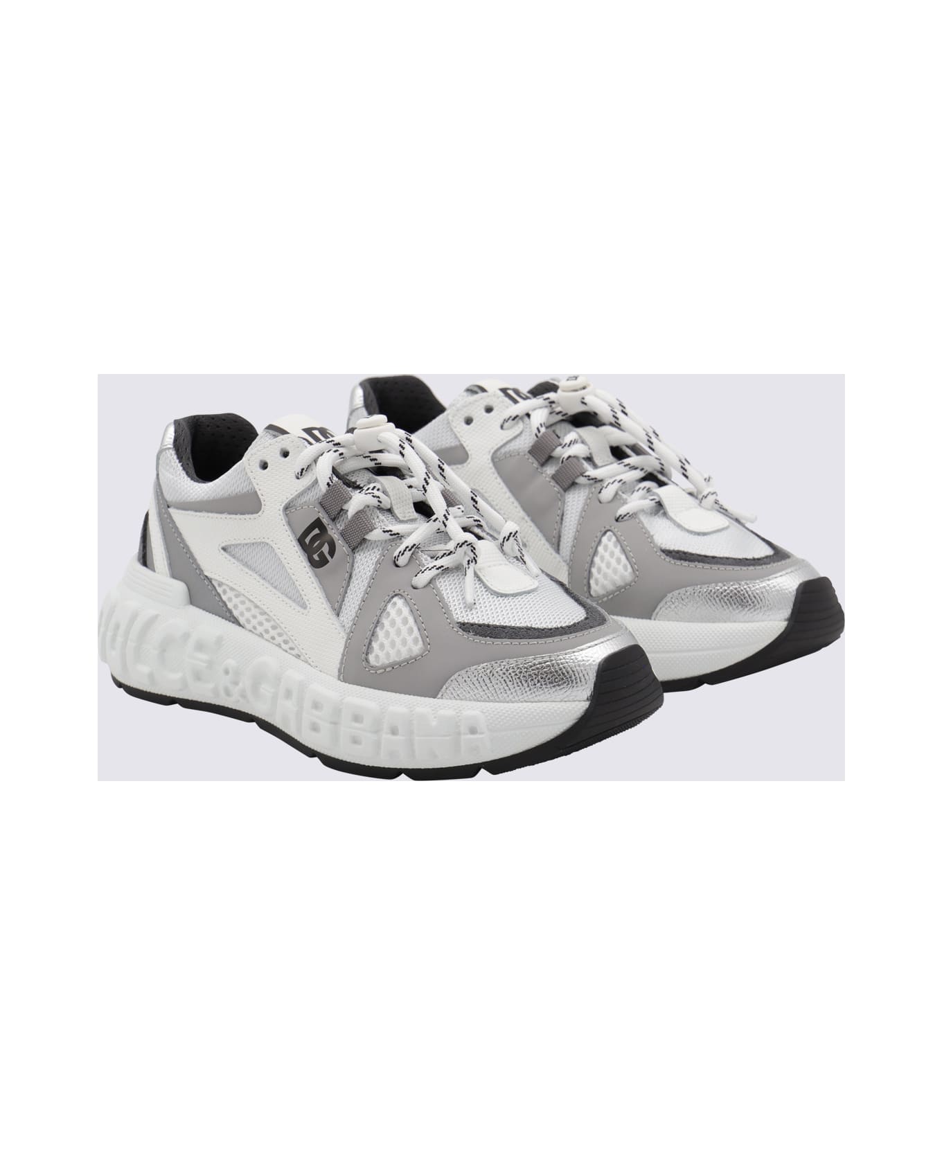 Dolce 
Gabbana Grey And White Sneakers - Grigio/bianco