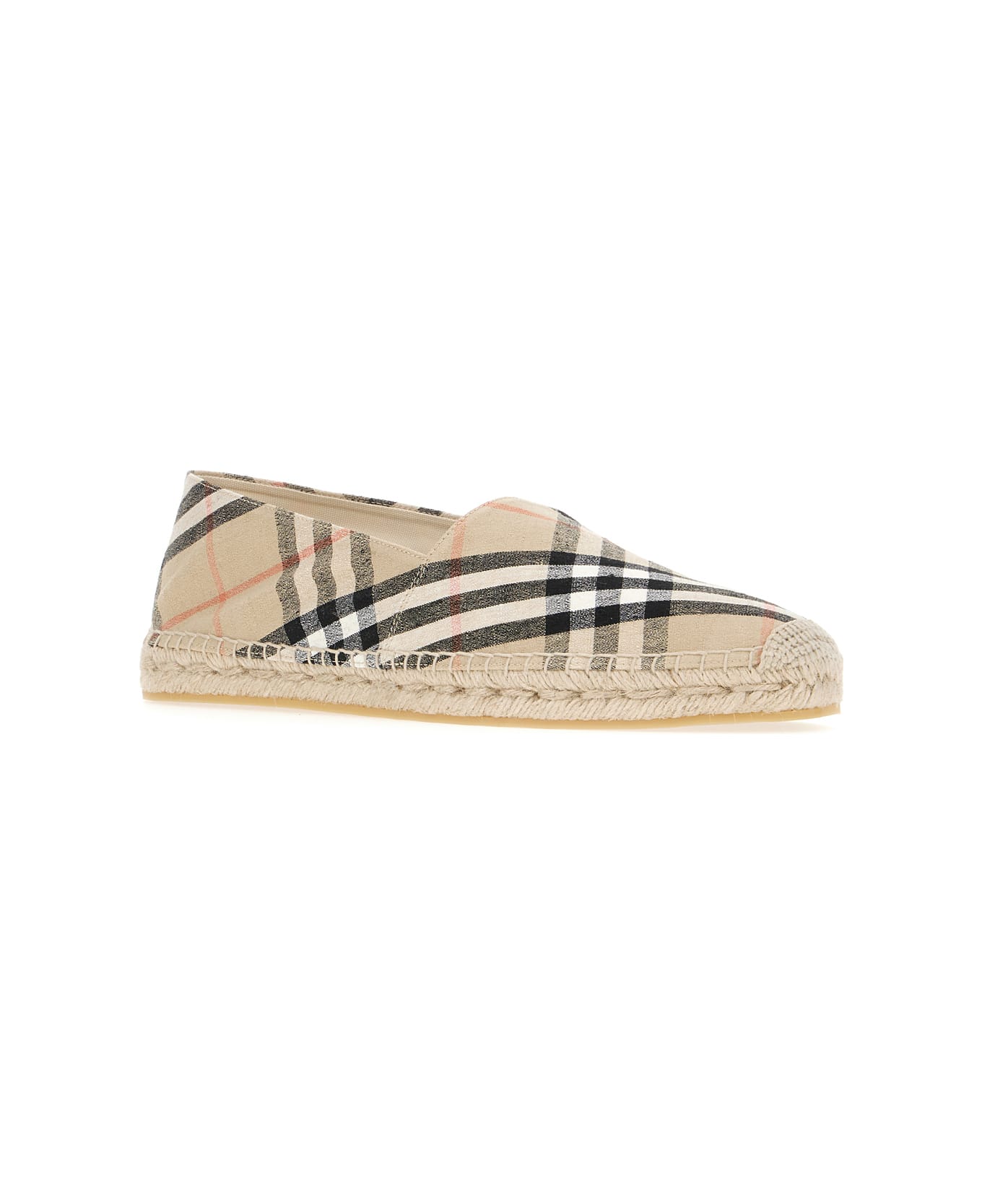 Burberry Printed Canvas Espadrilles - SAND IP CHECK