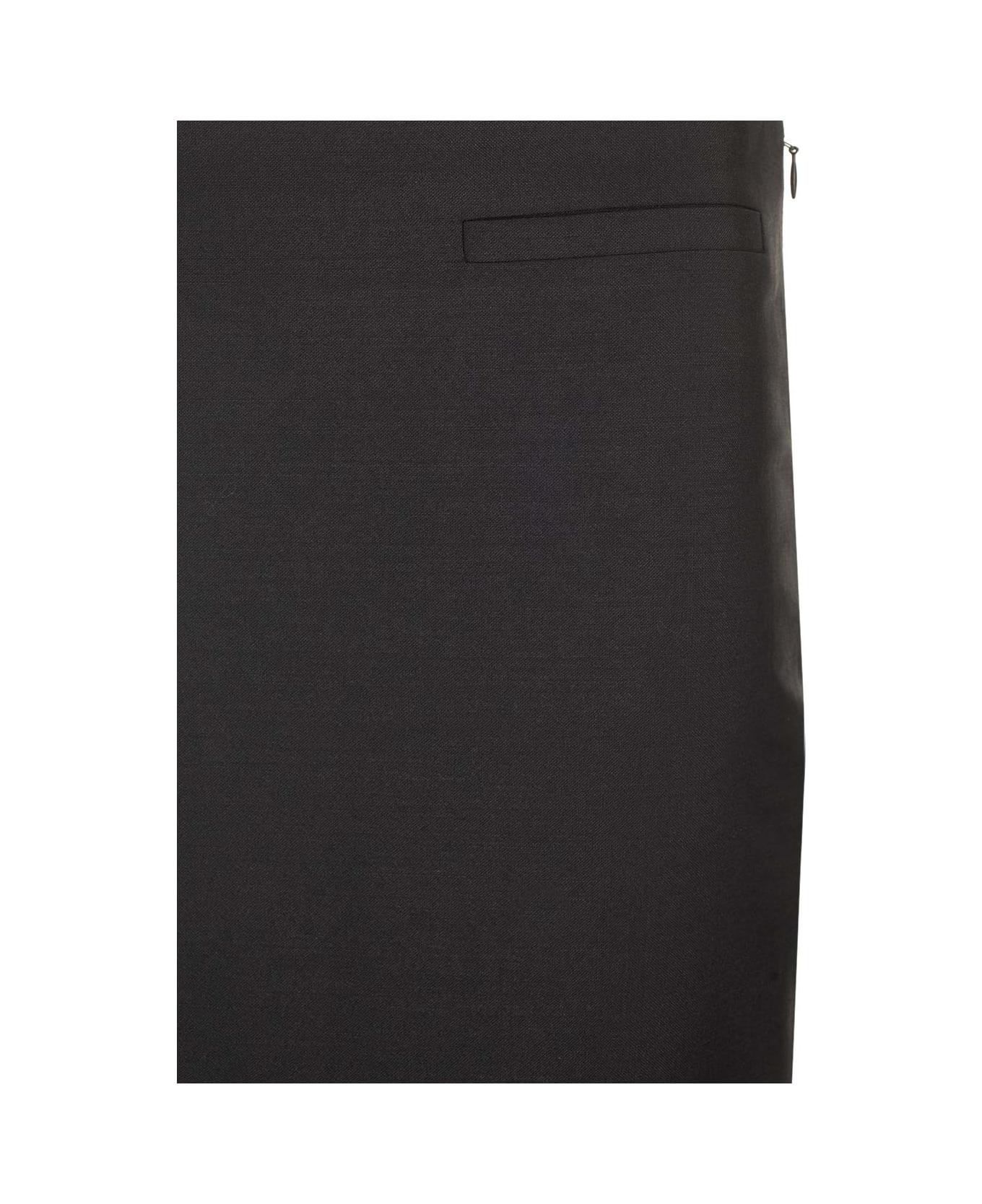 Givenchy Wool And Mohair Asymmetric Skirt - Black スカート
