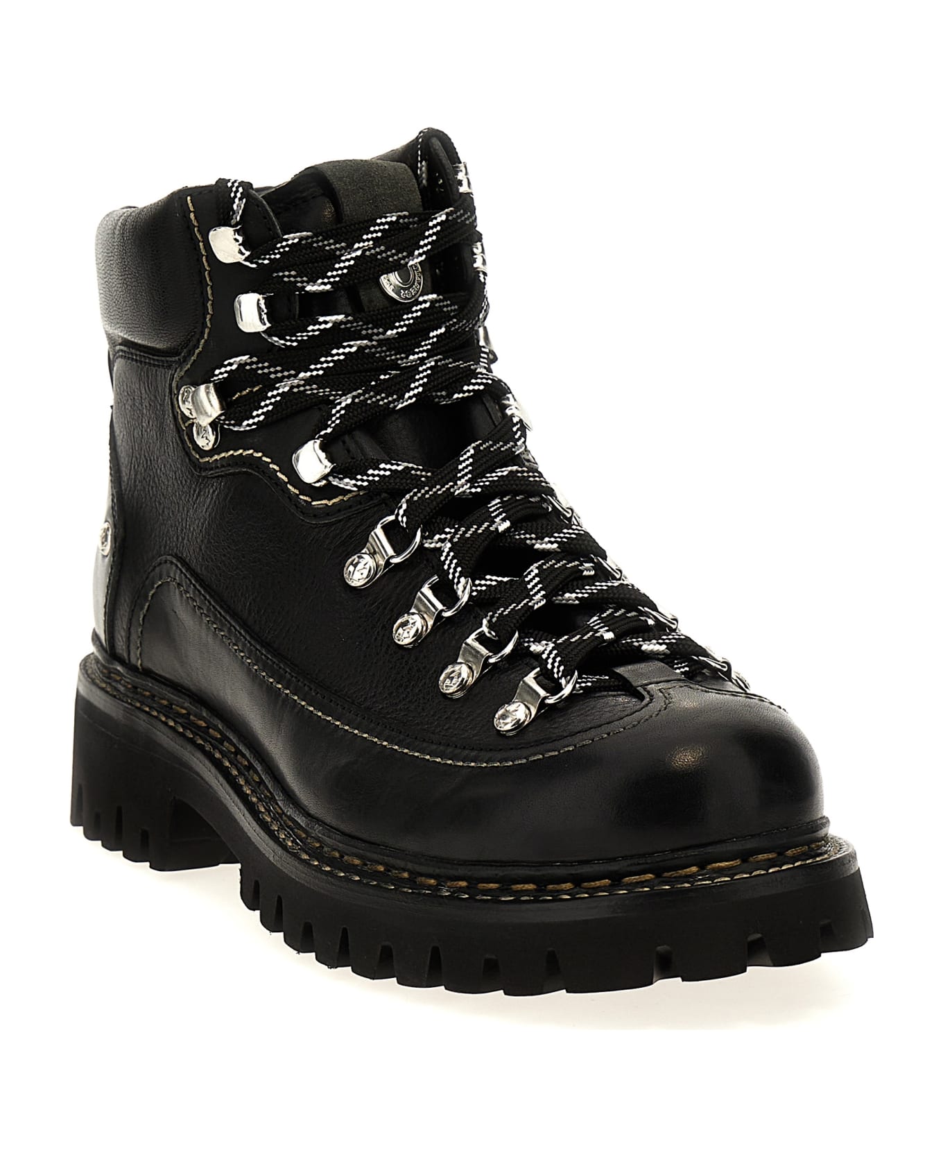 Dsquared2 Canadian Lace-up Leather Ankle Boots - black