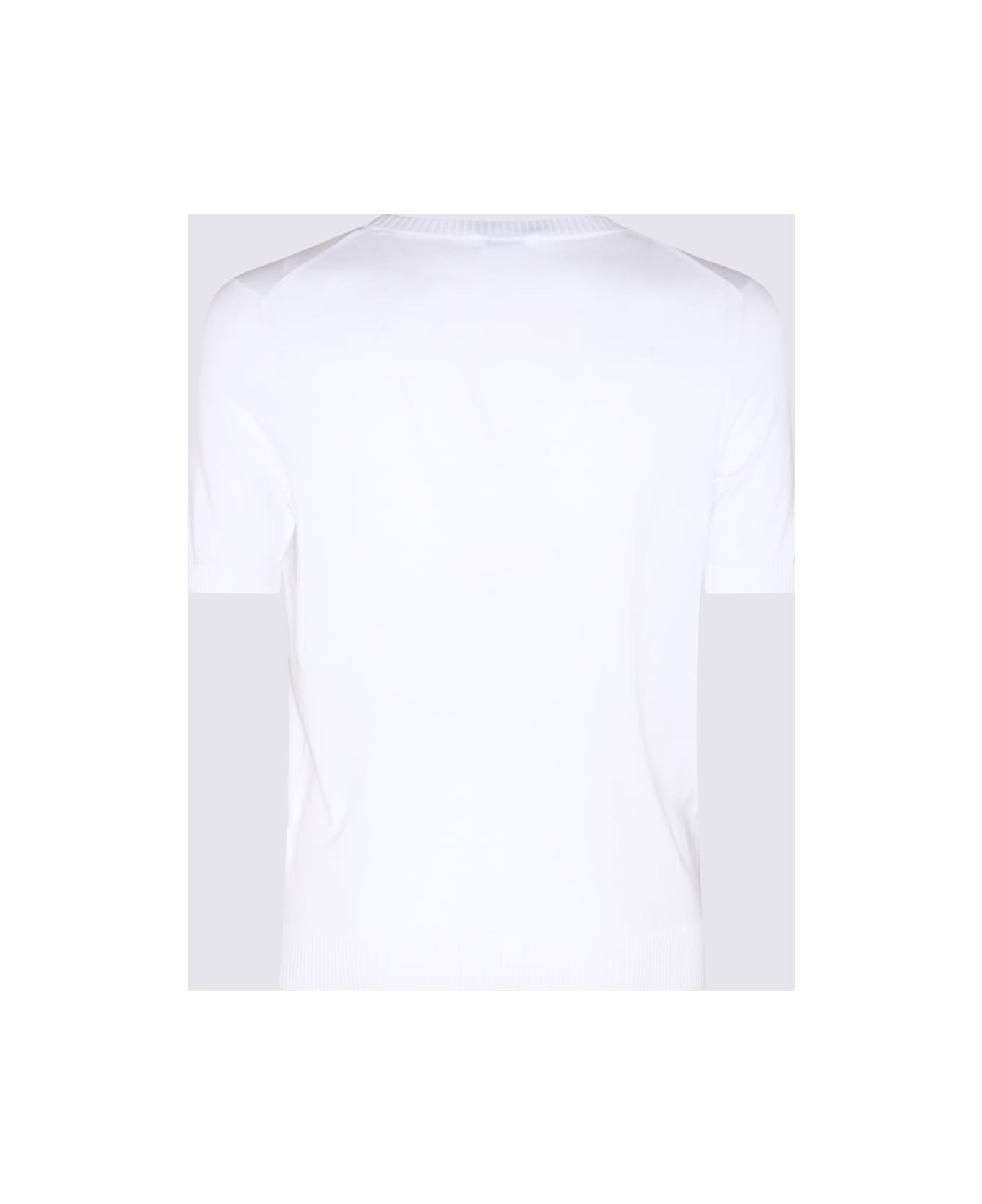 Malo White Cotton T-shirt - LATTE