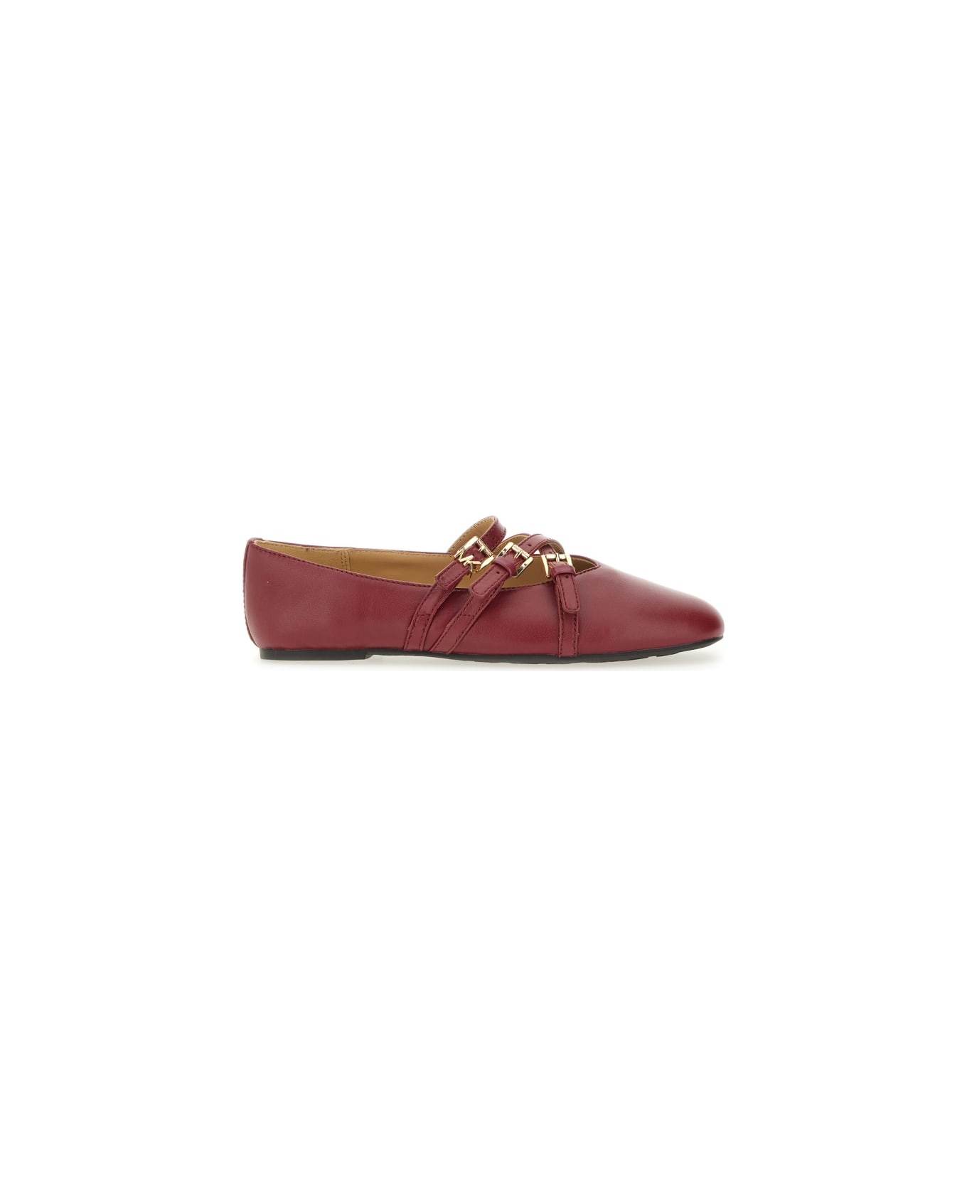 Michael Kors "indy Flex" Leather Ballerina - BORDEAUX