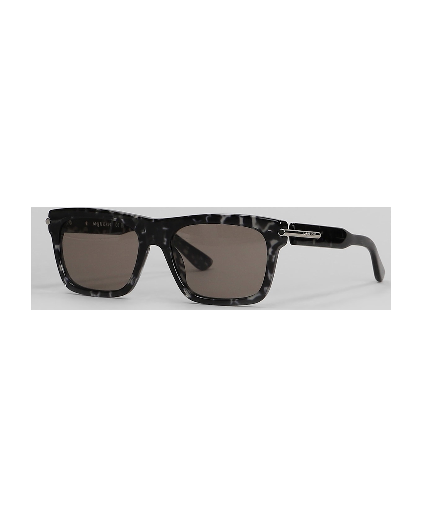 Alexander McQueen Sunglasses In Black Acetate - black