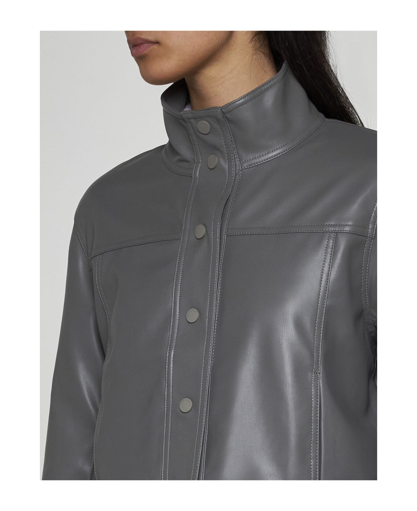 Stine Goya Saige Vegan Leather Jacket - Grigio