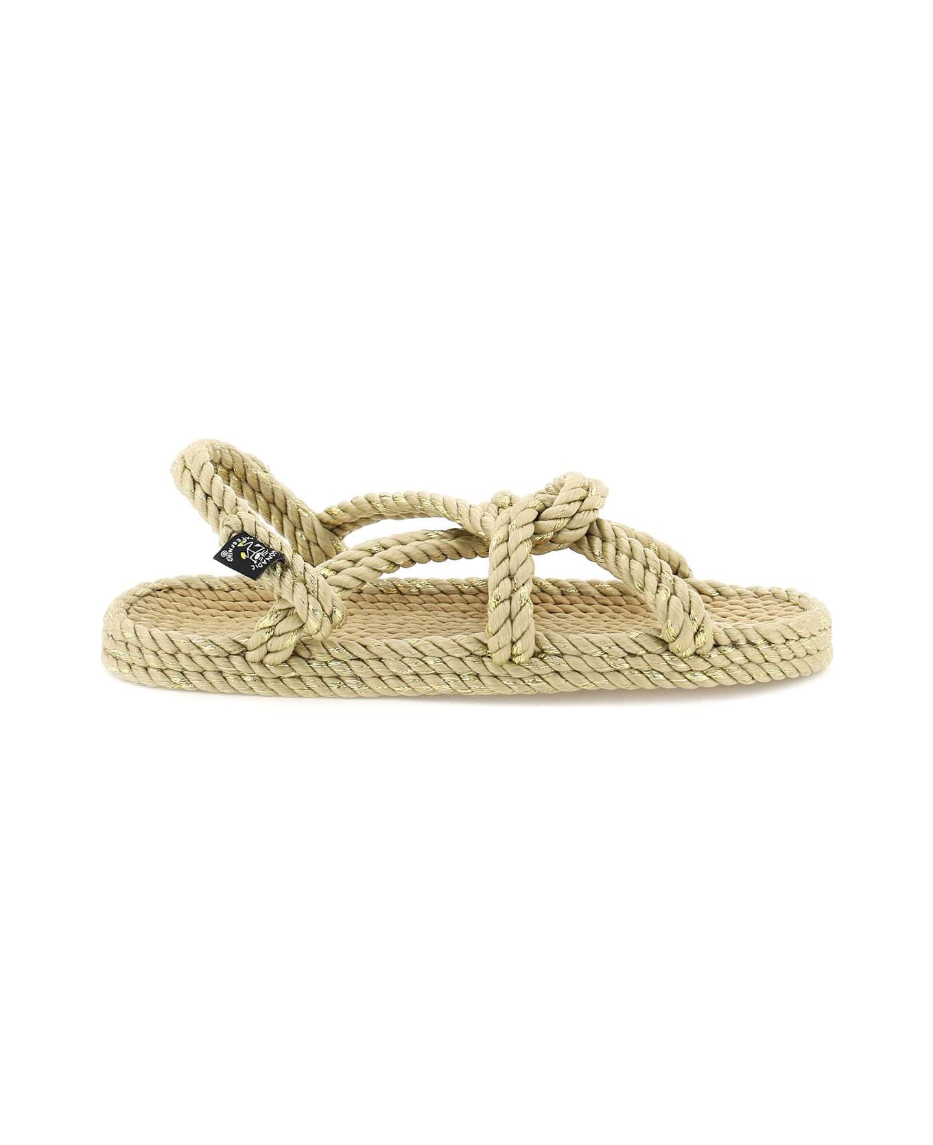 Nomadic State of Mind Mountain Momma S Rope Sandals - BEIGE SPARKLING GOLD (Beige)