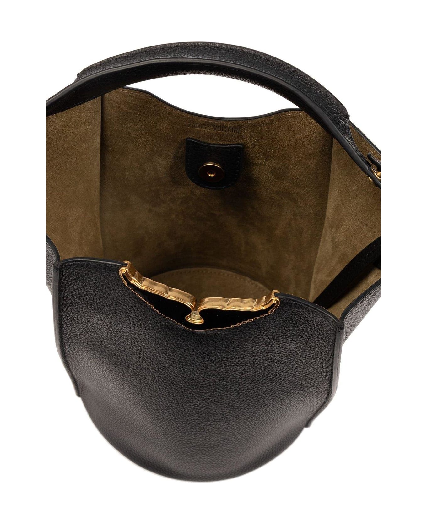 Zadig & Voltaire Boderline Logo Plaque Bucket Bag - Noir
