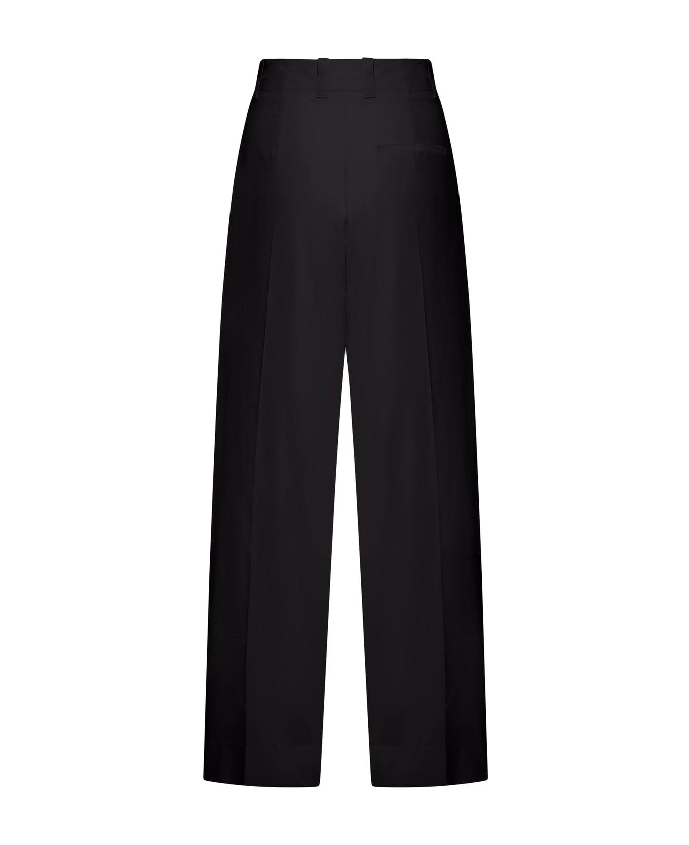 Bottega Veneta Pleated Detail Tailored Trousers - Off black ボトムス