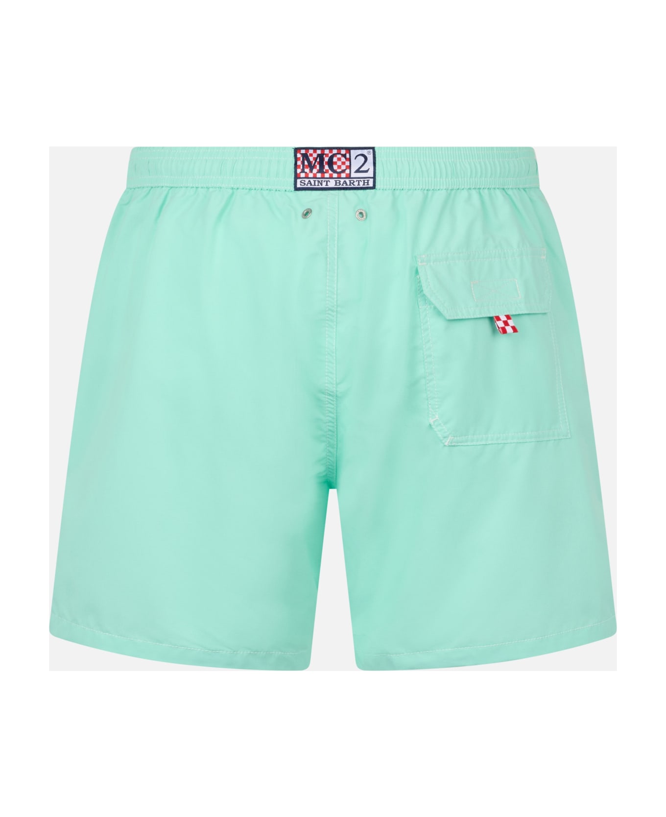 MC2 Saint Barth Man Sage Green Mid-length Swim Shorts Patmos - GREEN