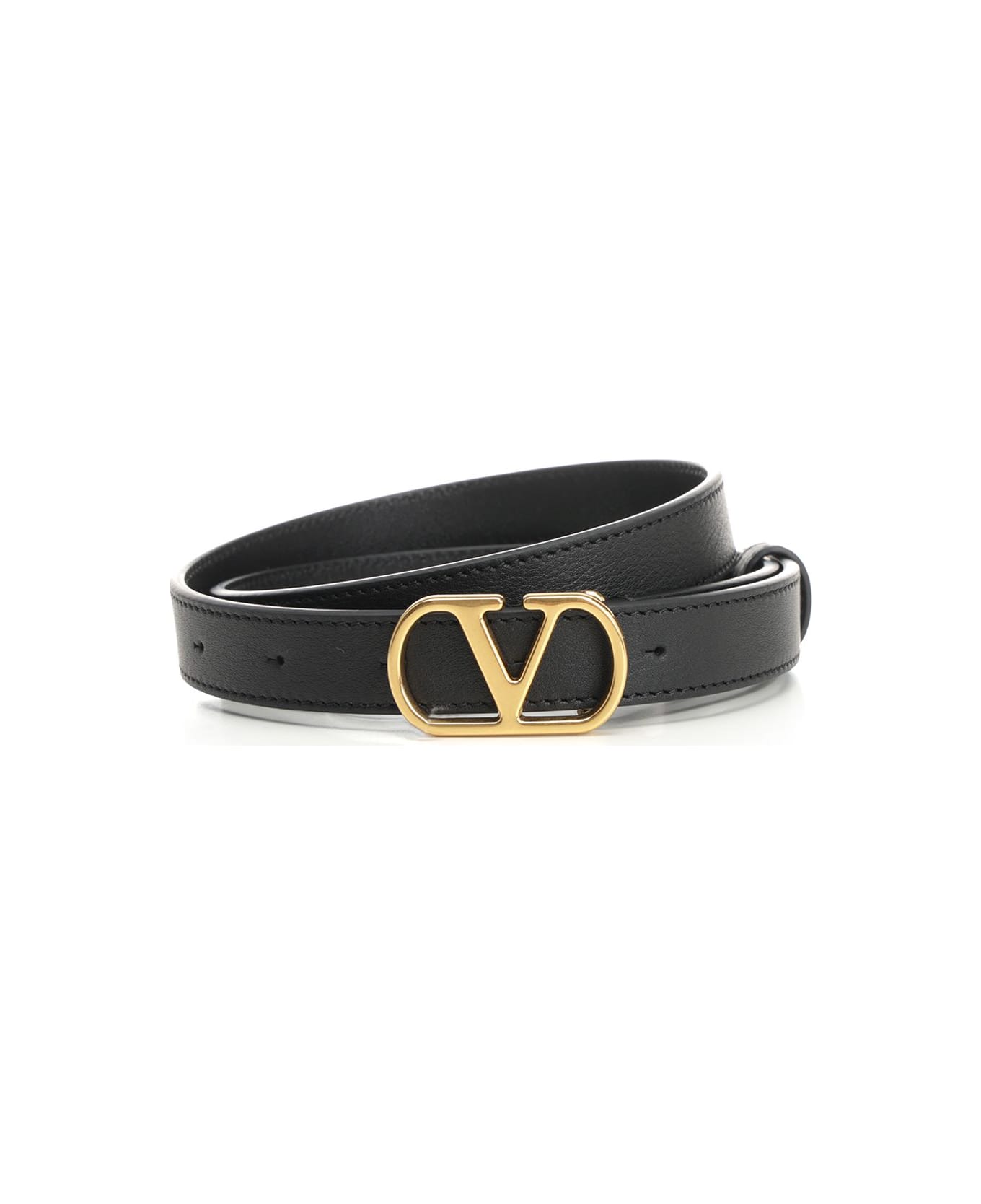 Valentino Garavani 
vlogo
 Leather Belt - Black