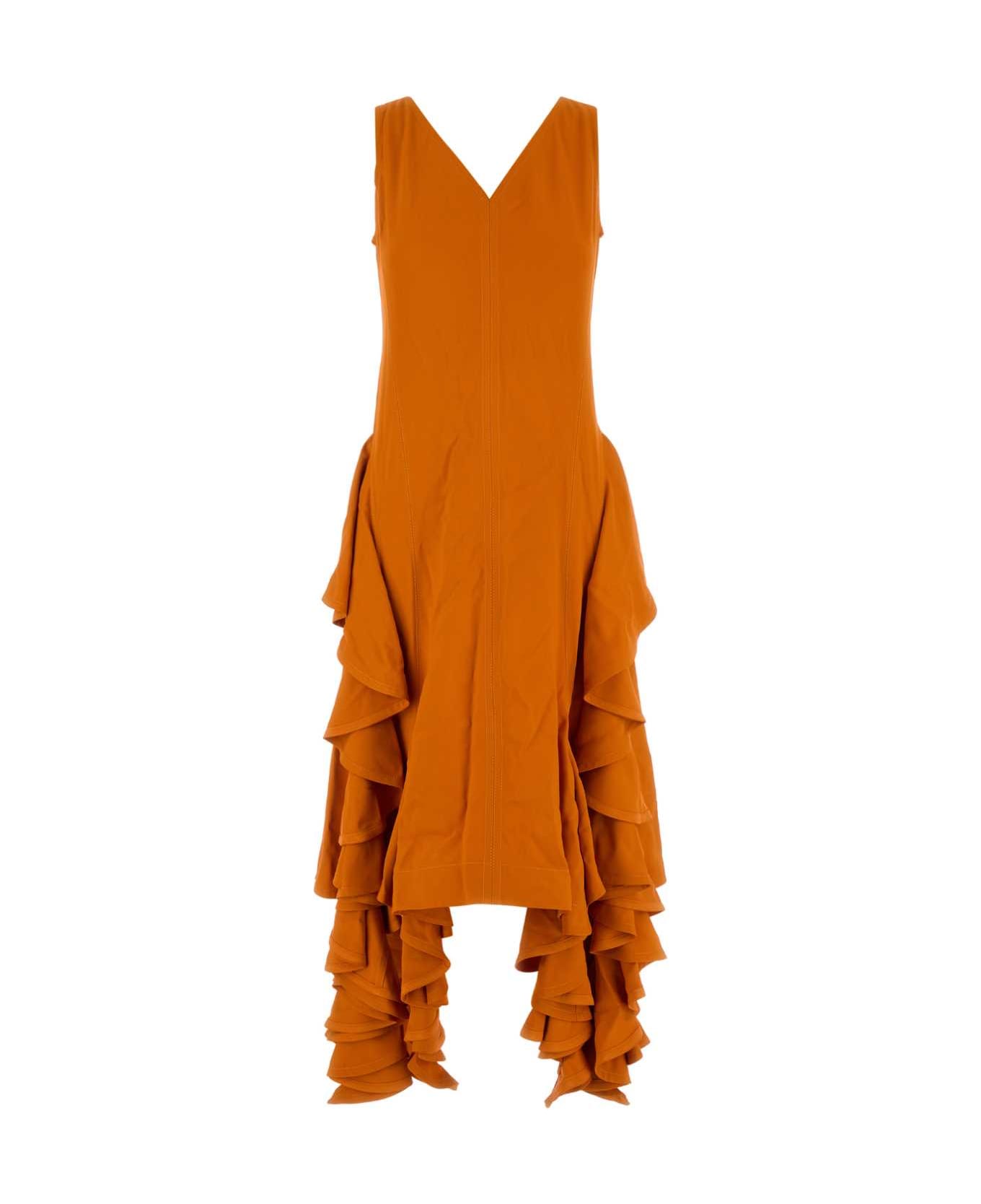 Bottega Veneta Orange Stretch Viscose Dress - APRICOT