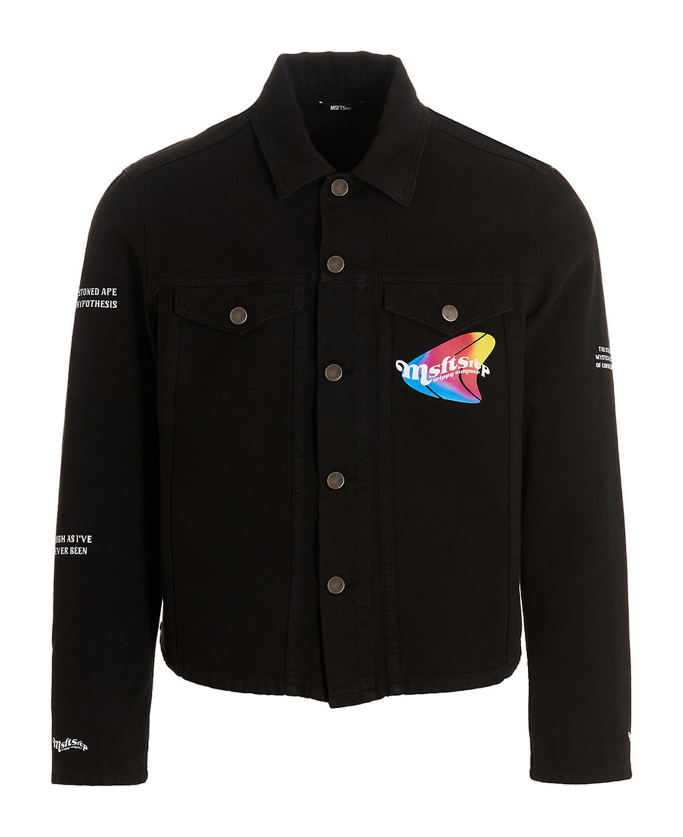 MSFTSrep Logo Denim Jacket - Black   ジャケット