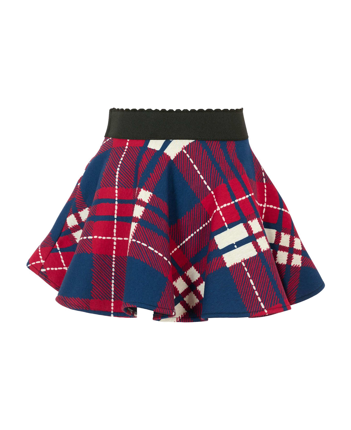 Dolce 
Gabbana Multicolor Skirt For Girl With Logo - Red