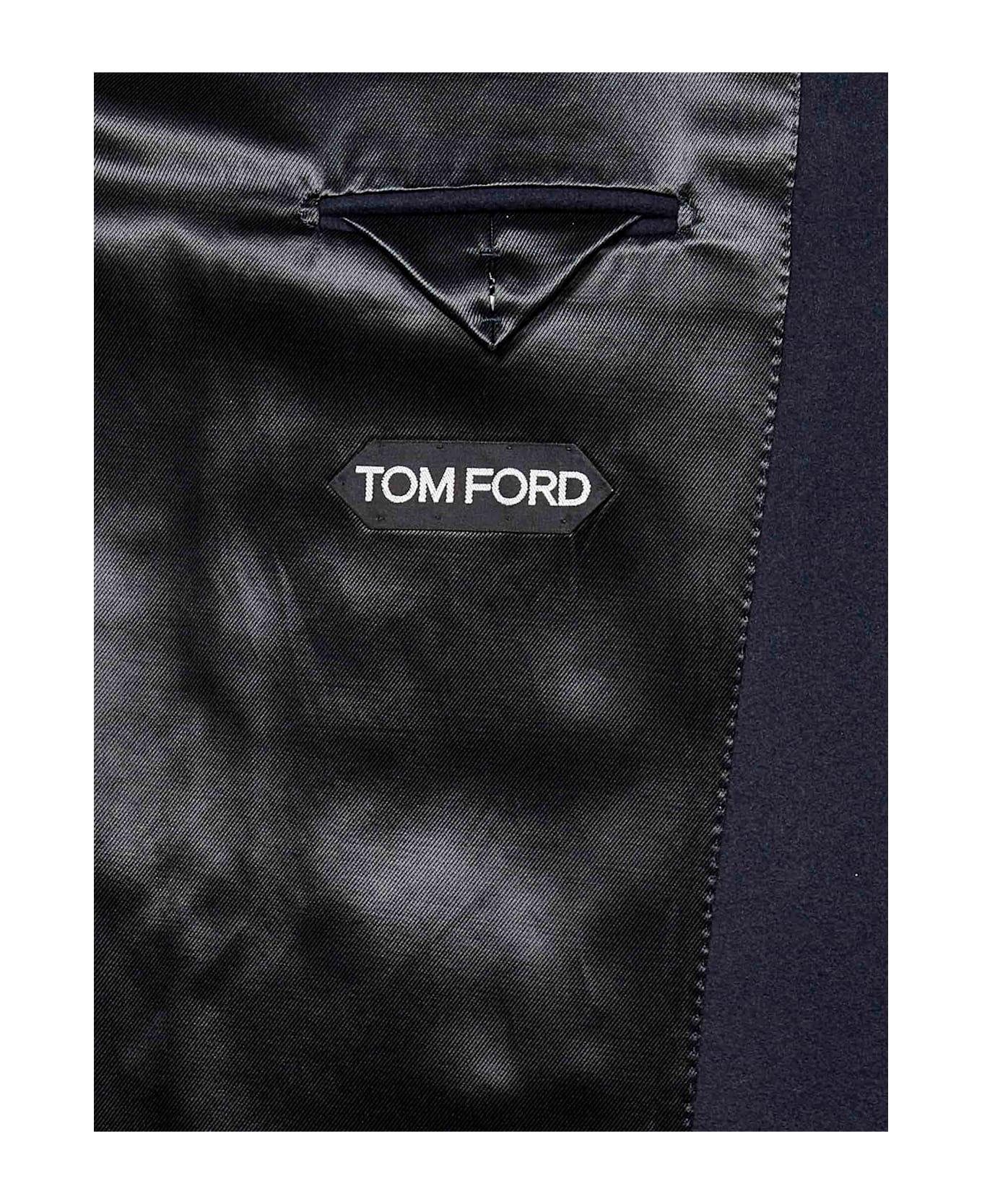 Tom Ford Double-breasted Tailored Coat - BLUE